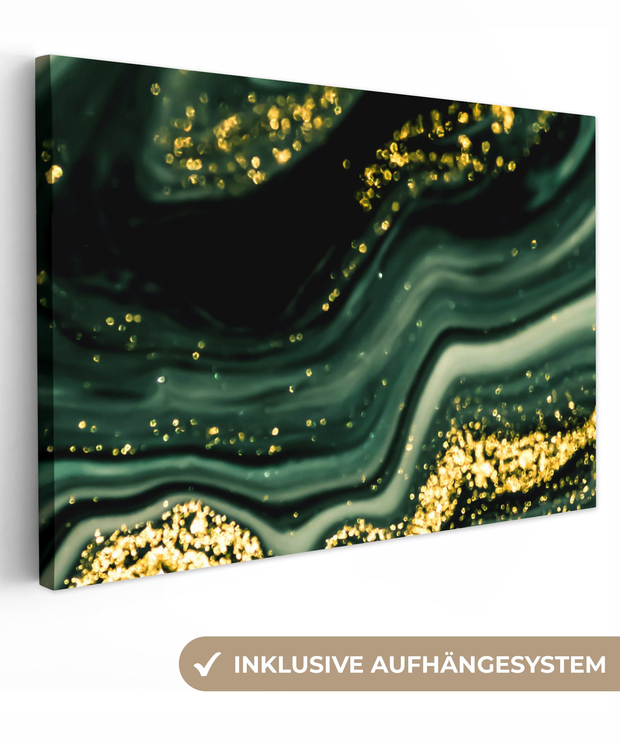 OneMillionCanvasses® Leinwandbild Marmor - Gold - günstig online kaufen