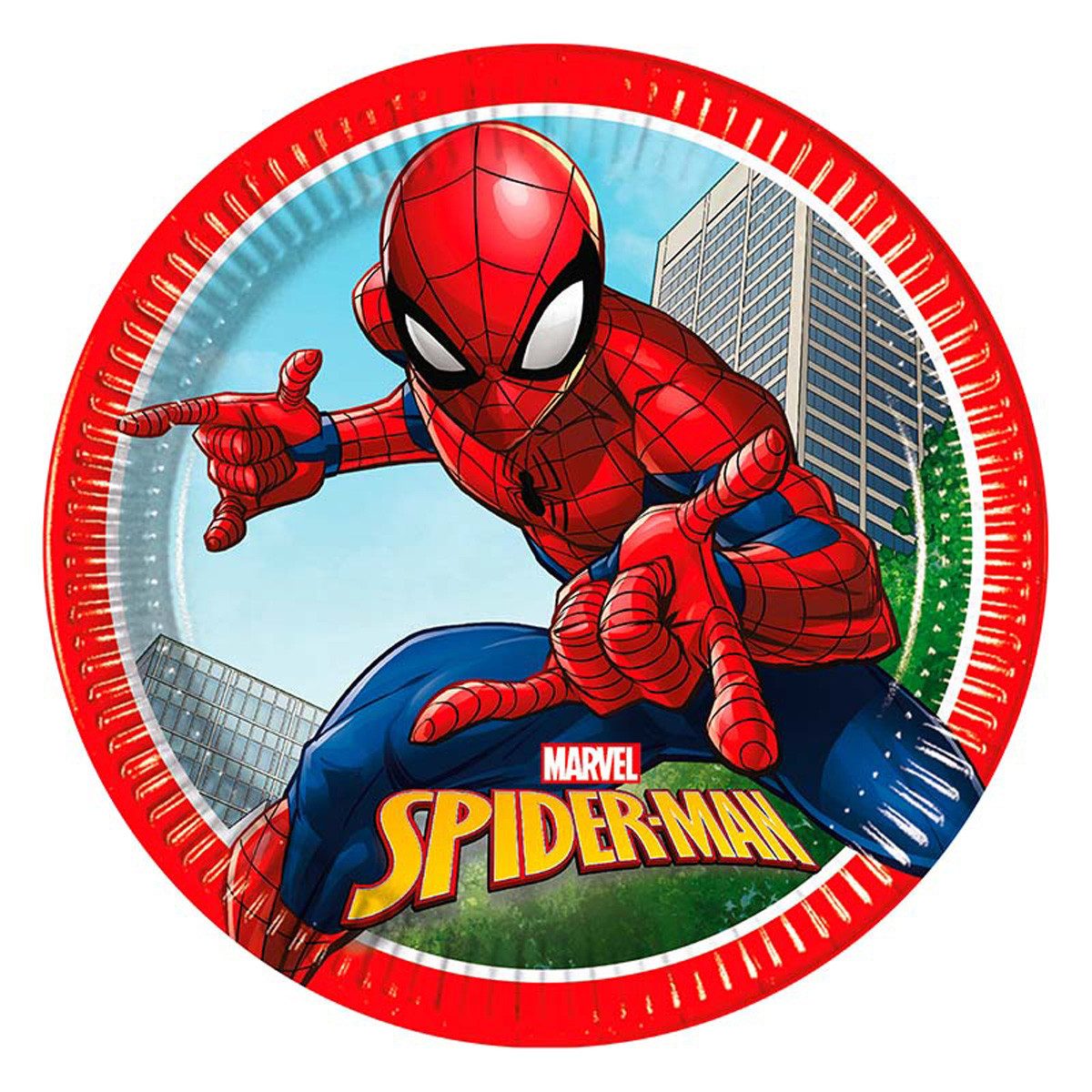 Procos Pappteller Pappteller Spiderman Crime 23cmØ/8 St. FSC