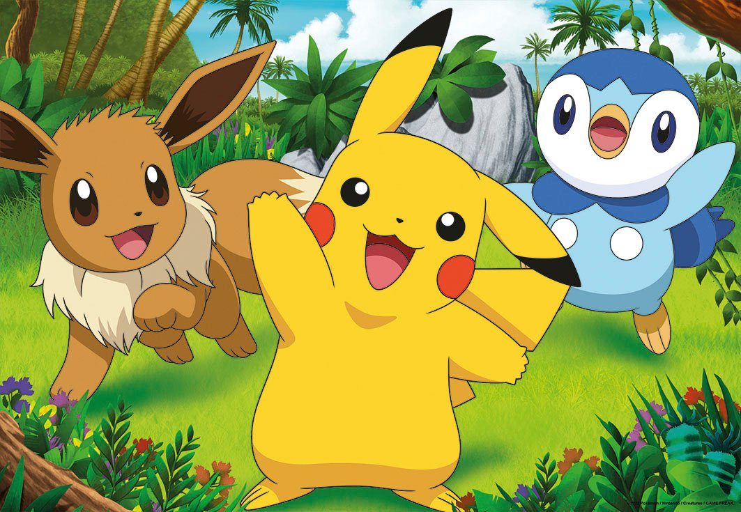 Ravensburger Puzzle Pikachu und seine Freunde, 48 Puzzleteile, 2x24 Teile; Made in Europe