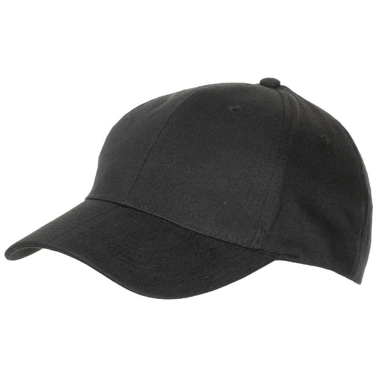 Army Cap BB Cap, flach, schwarz, gebürstet