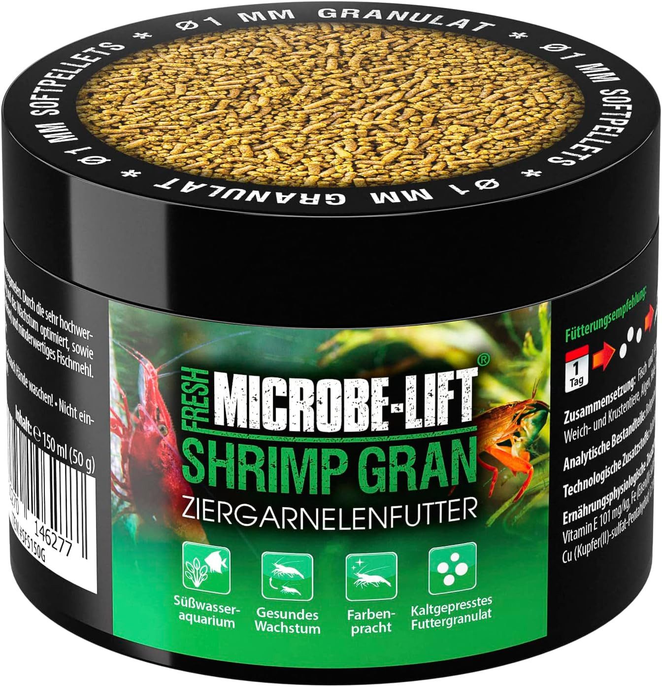 Aquarien-Substrat Microbe-Lift Shrimp Gran 50g Garnelenfutter