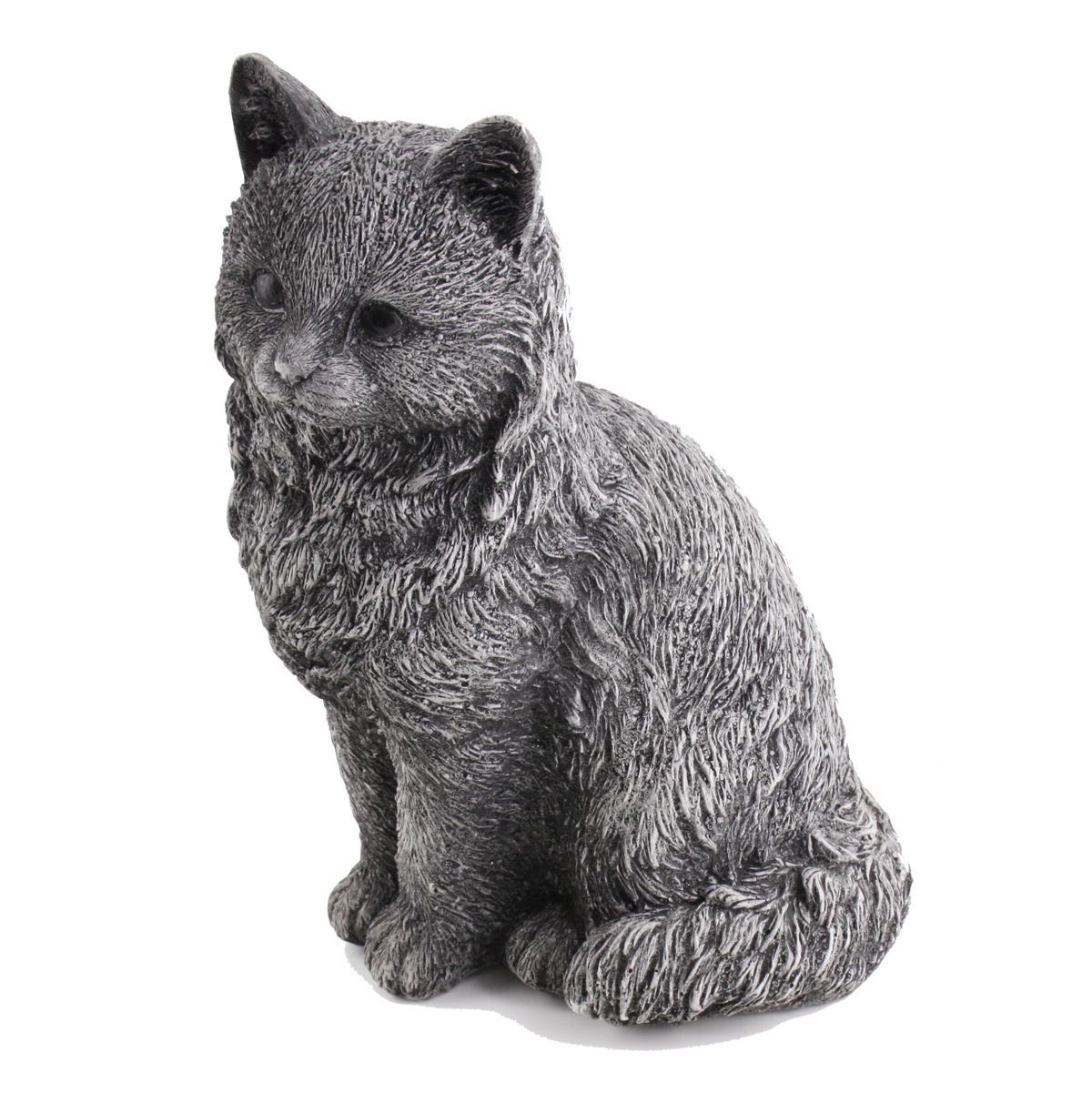 ca. Antiksteinguss sitzende Gartenfigur Katze 440s 26,5 (Stück) cm, H. 440s