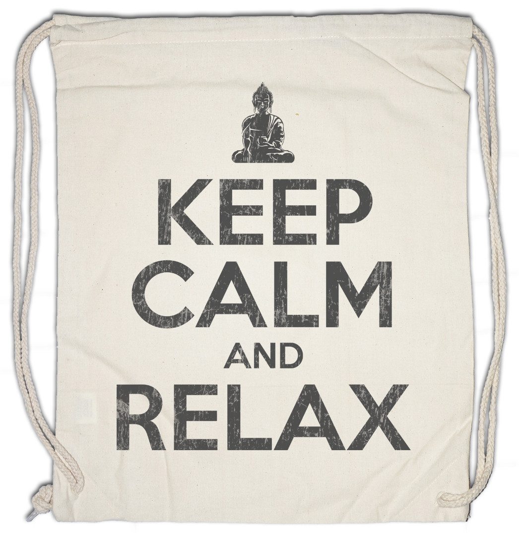 Turnbeutel Keep Calm And Relax Turnbeutel Schlafen Schlaf Chill Chiller Relaxing