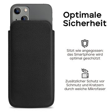 wiiuka Handyhülle sliiv Hülle für iPhone 13 mini, Tasche Handgefertigt - Echt Leder, Premium Case