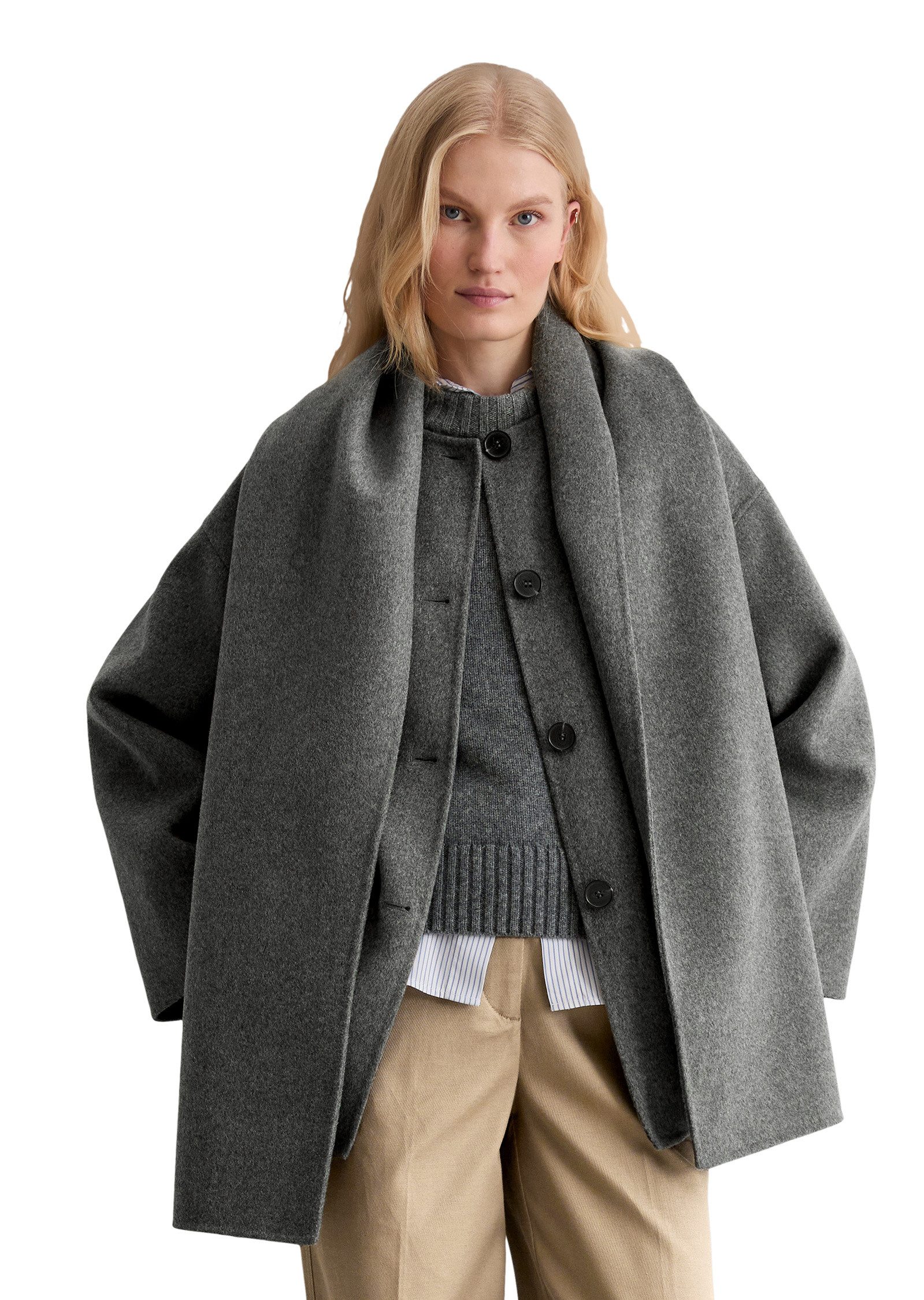 Marc O'Polo Outdoorjacke aus Doubleface-Wolle-Mix