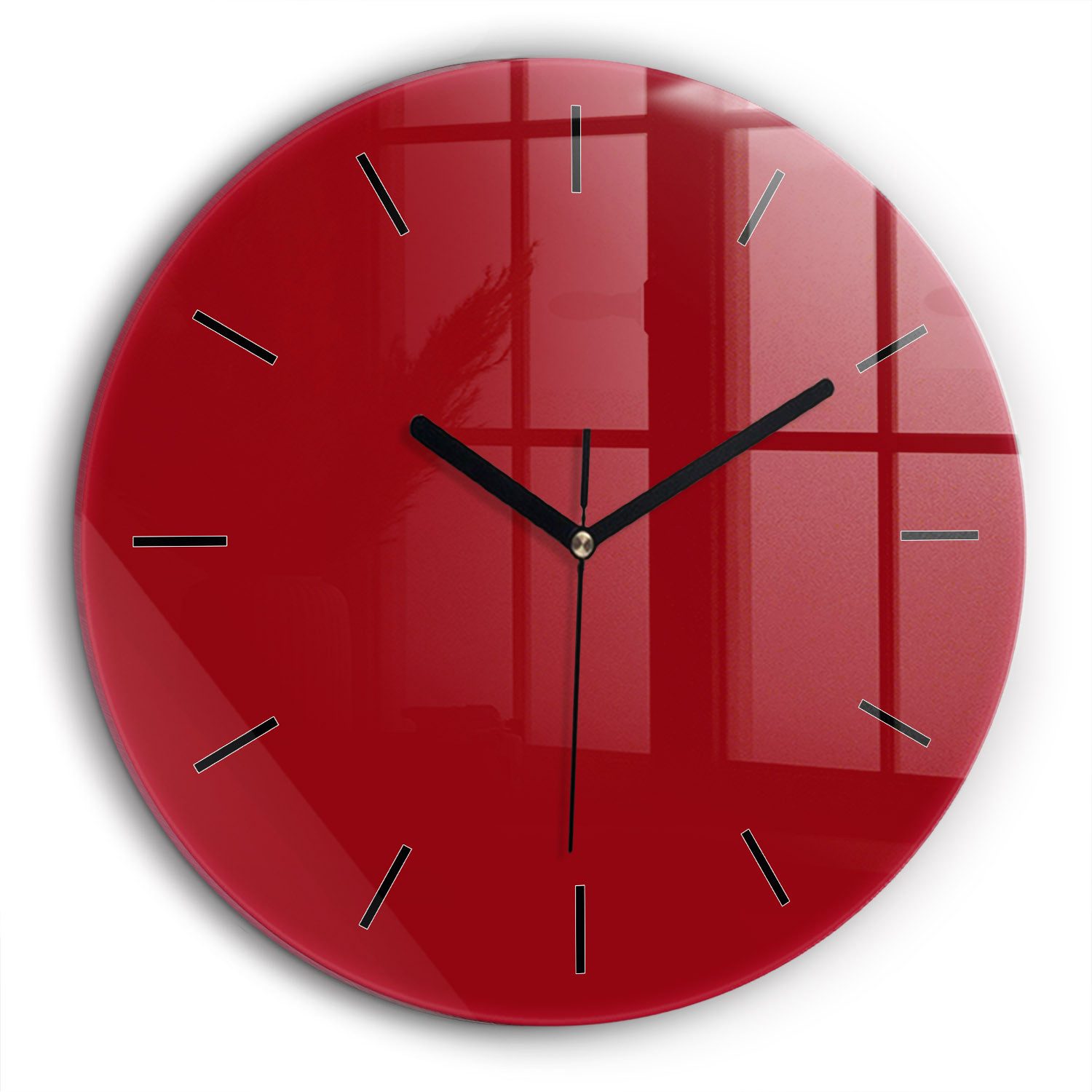 Tulup Wanduhr Wanduhr Glasrunde Uhr Moderne Glaswanduhr 60cm Uhr aus Gehärtetem Glas