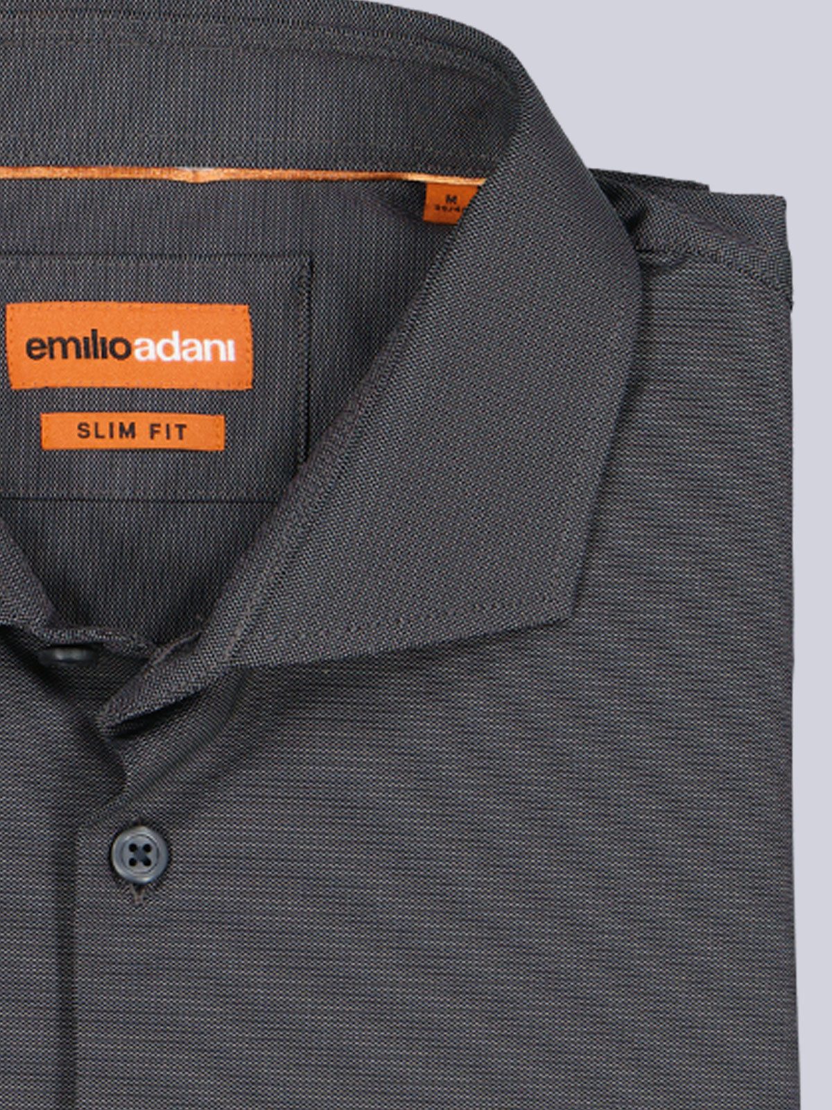 emilio adani Langarmhemd emilio adani Herren Hemd uni, Anthrazit