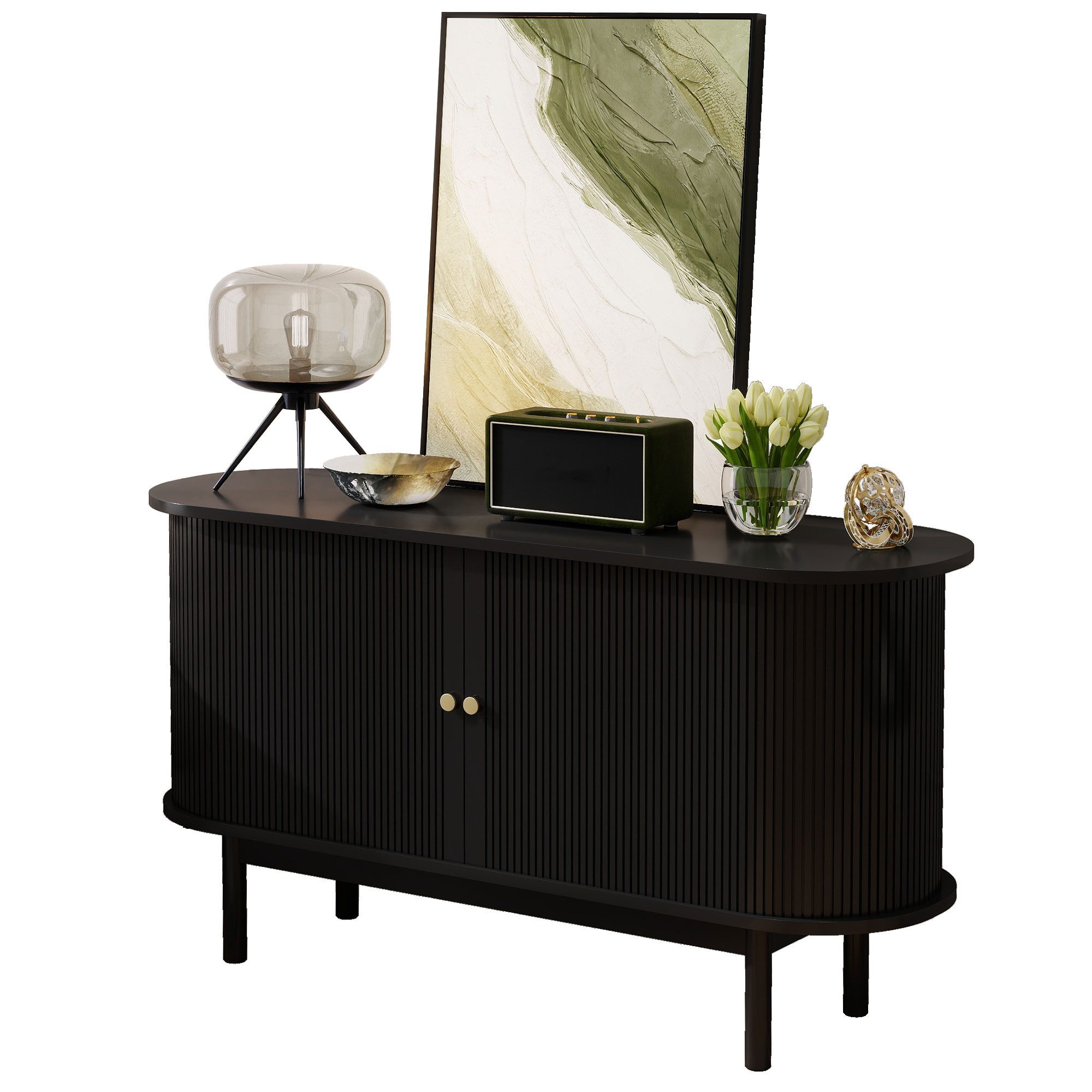 HAUSS SPOLE Sideboard Retro-Beistellschrank Lowboard mit günstig online kaufen