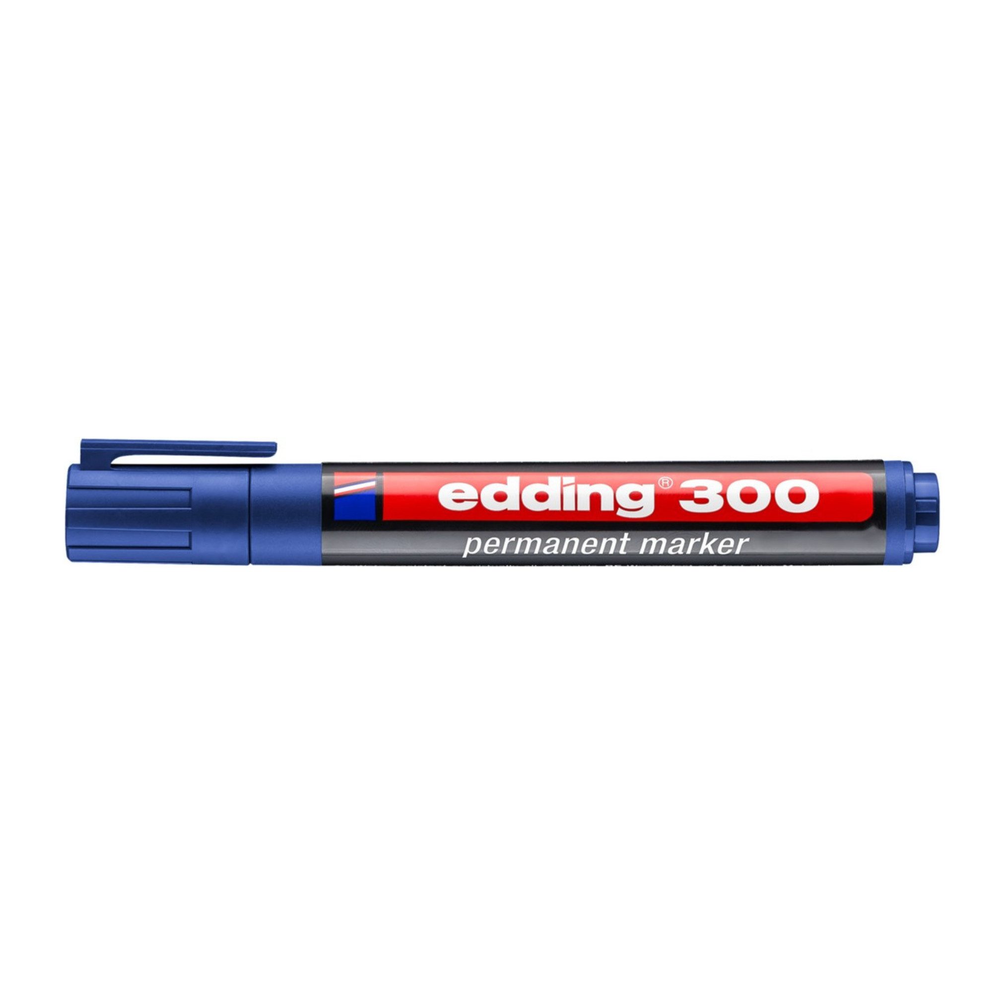 edding Permanentmarker Permanentmarker 300, Rundspitze, 1,5 - 3 mm, blau EDDING 4-300003, (3-tlg)