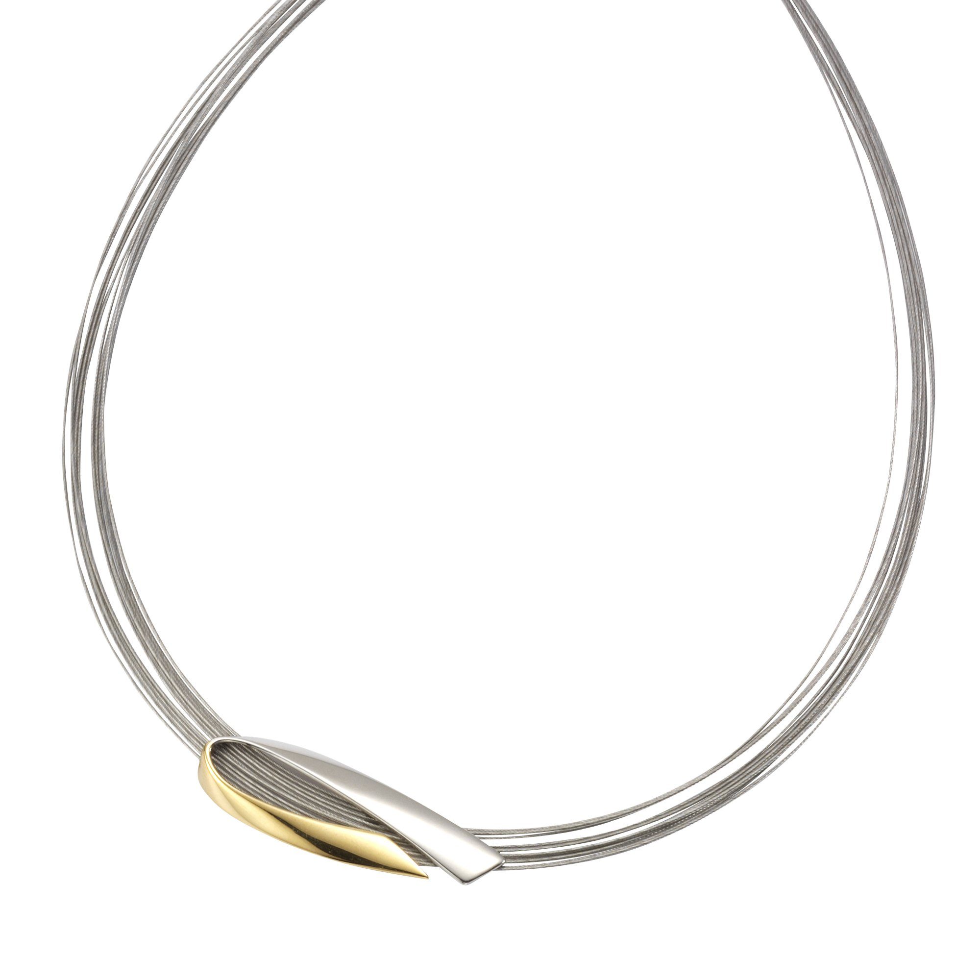 Vivance Collierkettchen 925/- Sterling Silber rhodiniert + Stahl, In sehr  hochwertiger Juweliersqualität gefertigt