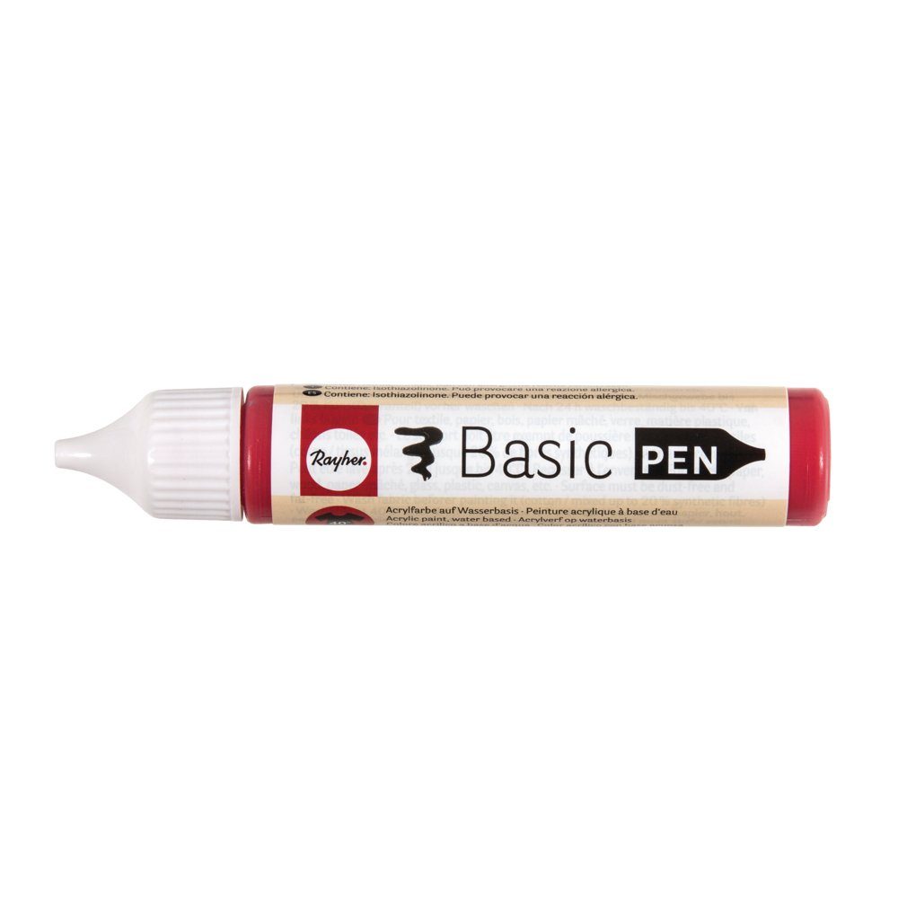 Rayher Bastelfarbe Basic-Pen 28ml rot klassik