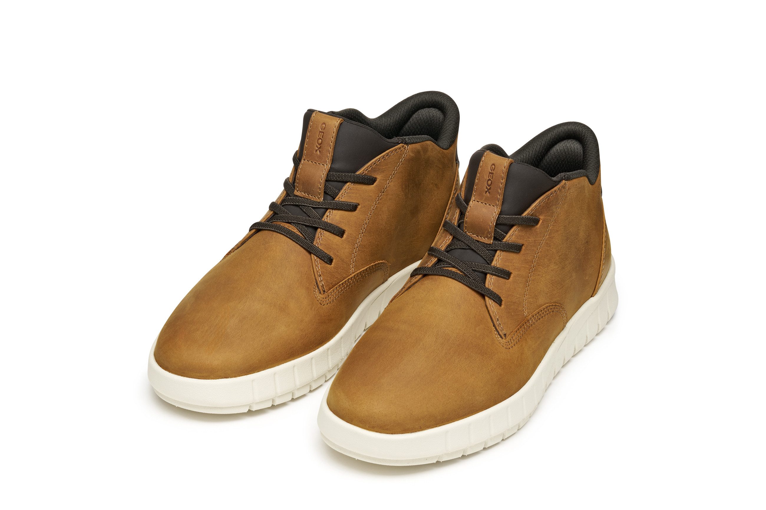 Geox U FLEXTRIDE PLUS Sneaker Schnürboots, Herbstboots mit dezenten Ziernähten