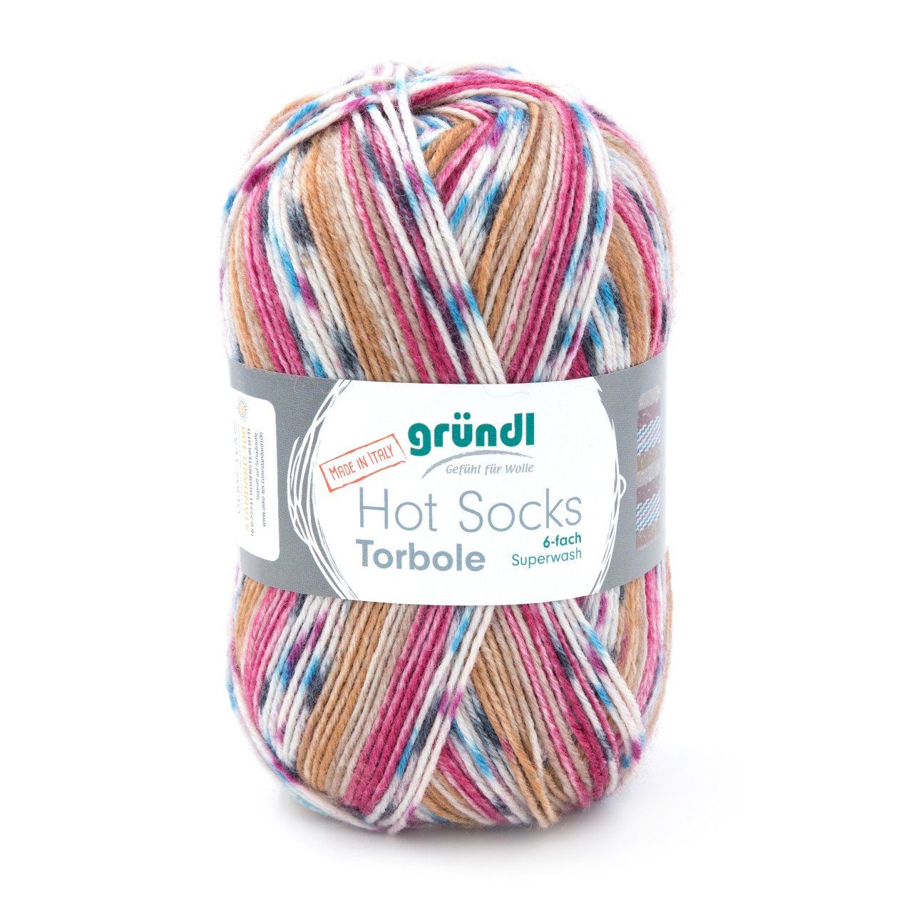 Gründl Gründl Sockenwolle Hot Socks Torbole, 6-fach, 150 Häkelwolle