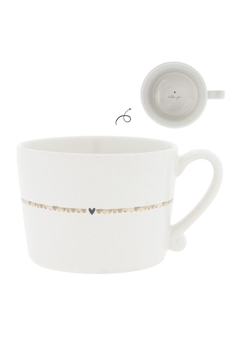 Bastion Collections Geschirr-Set Tasse - HELLO YOU - weiß