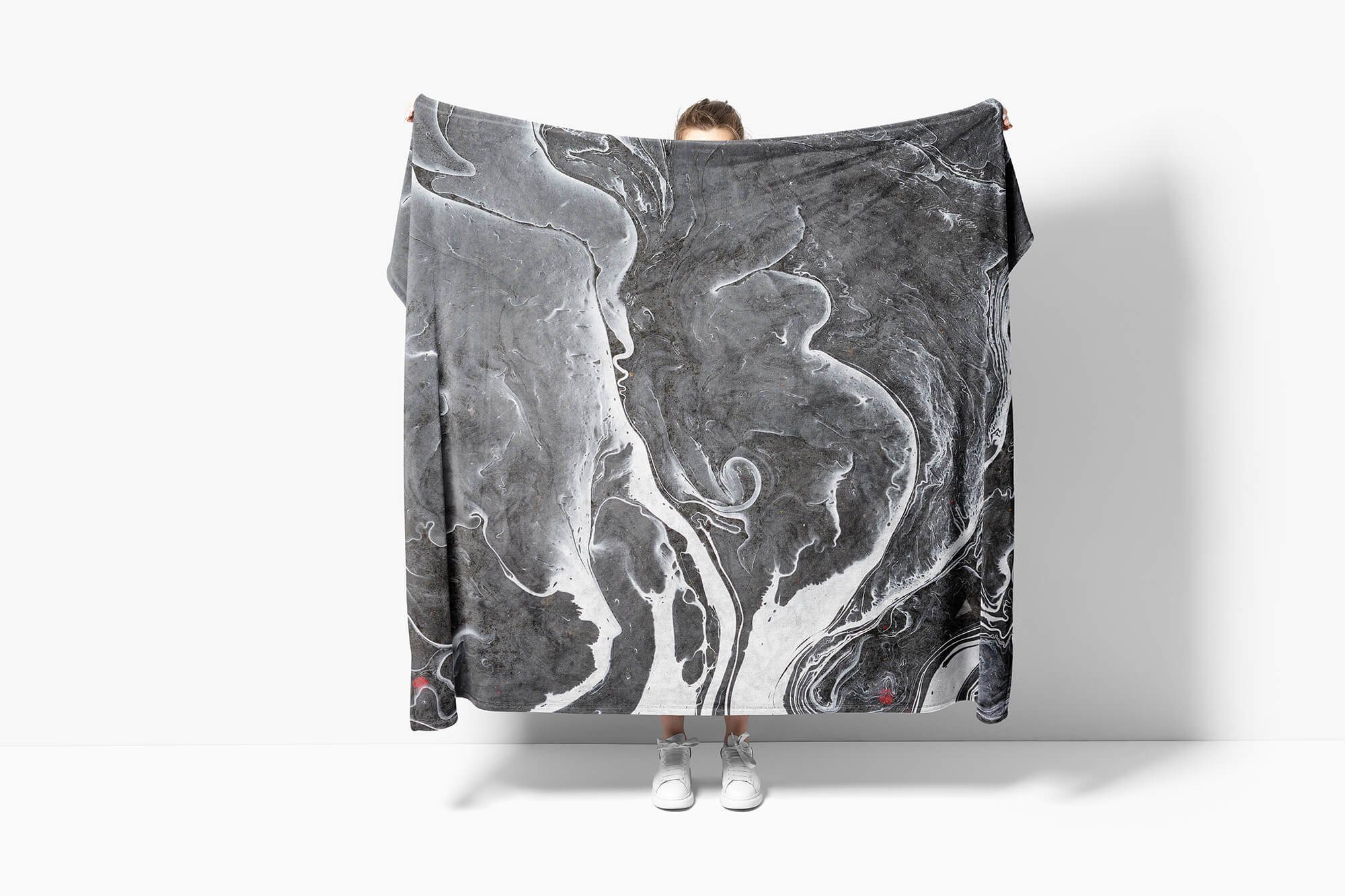 Sinus Art Handtücher Handtuch Fotomotiv Baumwolle-Polyester-Mix Nahaufnahme, Saunatuch (1-St), Farben mit Kuscheldecke Handtuch fließende Strandhandtuch