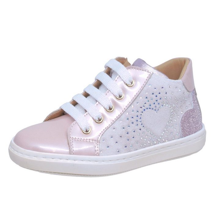 Zecchino d'Oro Zecchino d'Oro N12-1194 Leder Sneaker Halbschuhe Pink Rosa Herz Sneaker