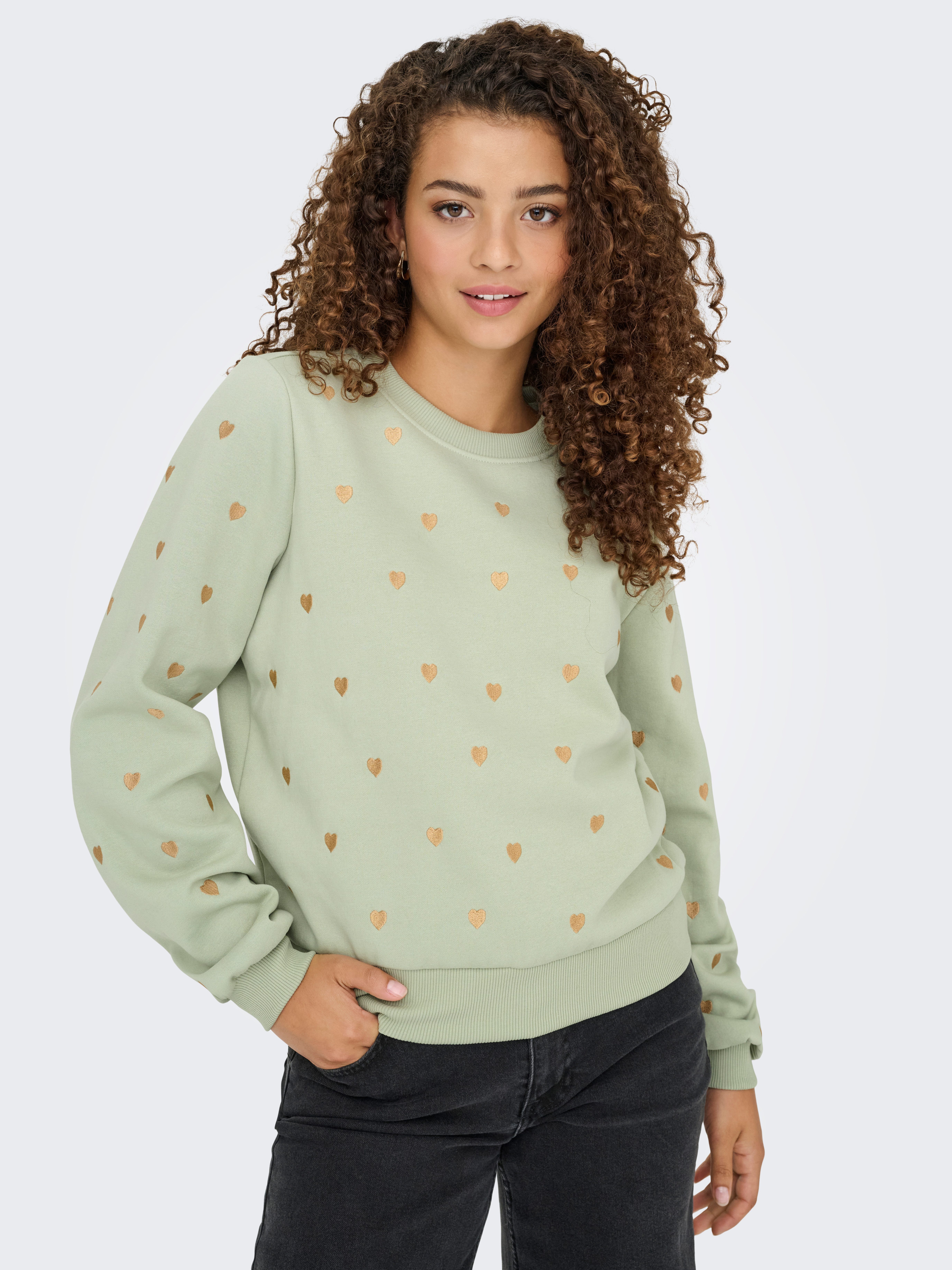 ONLY Sweatshirt ONLATIKA L/S O-NECK GLITTER EMB. BOX SWT günstig online kaufen