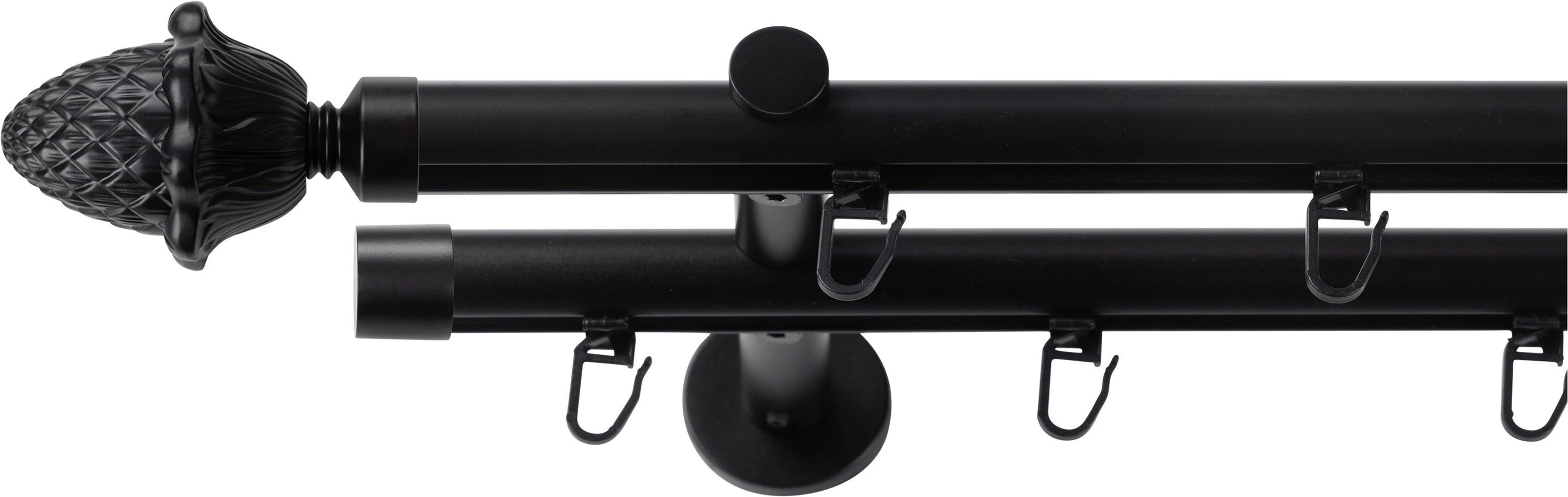SN DECO GROUP Gardinenstange, Ø 19 mm, 2-läufig, Fixmaß, kürzbar