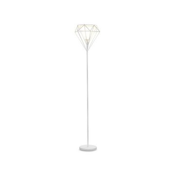 Konsimo Stehlampe ACOS Stehleuchte Metallbein 175cm weiß, Leuchmittel wechselbar, 1,5m, E27