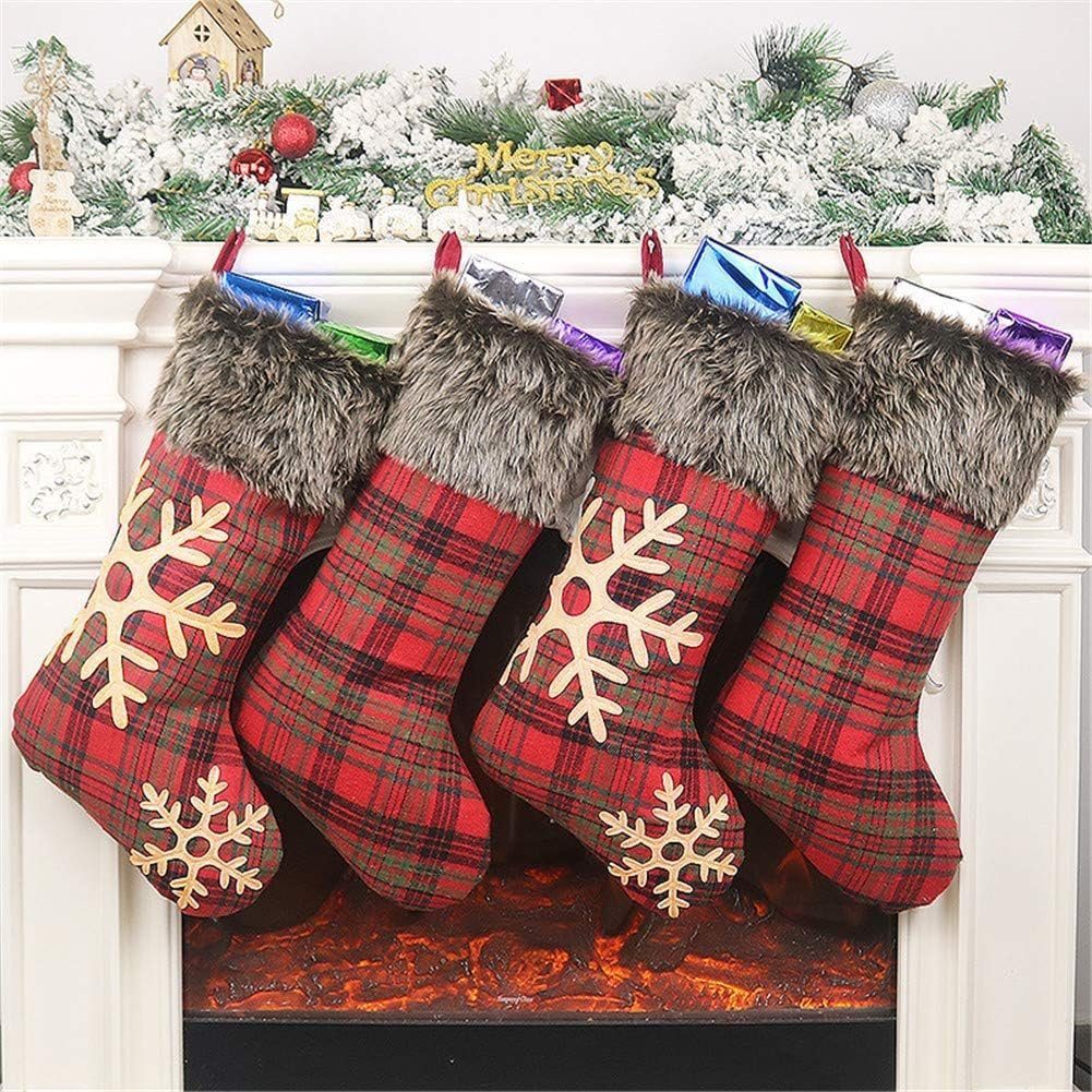 Qilmy Weihnachtsstrümpfe Personalisierbar – 45,7 Cm, Batikmuster, Mit Aufhänger