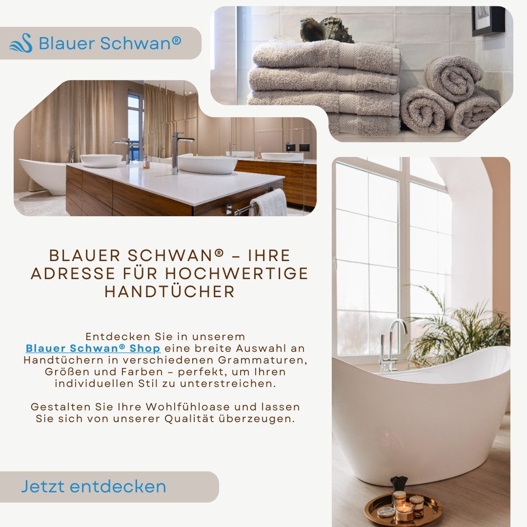 MatratzenL.A.B® Handtuch Set Gomez 500 g/m² Blauer Schwan®, 100% Baumwolle (1er oder 5er Set) – Bild 3 von 5