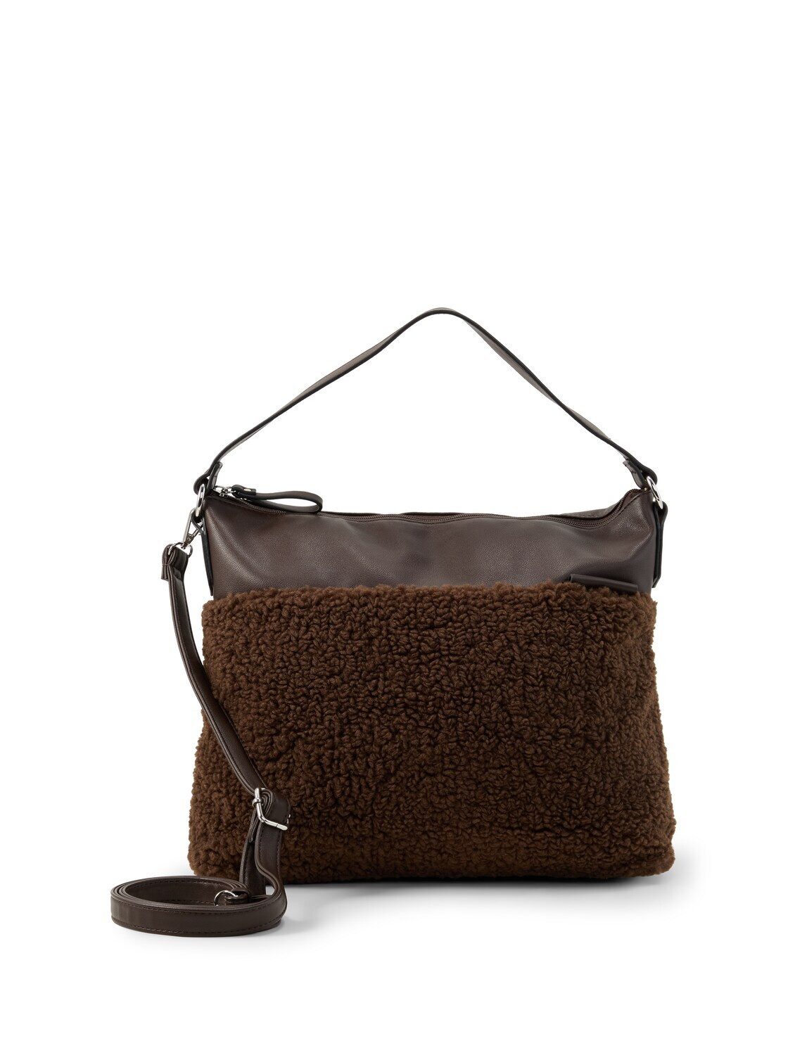 TOM TAILOR Beuteltasche Bags, TTZELINA M Beuteltasche mit Teddyfell