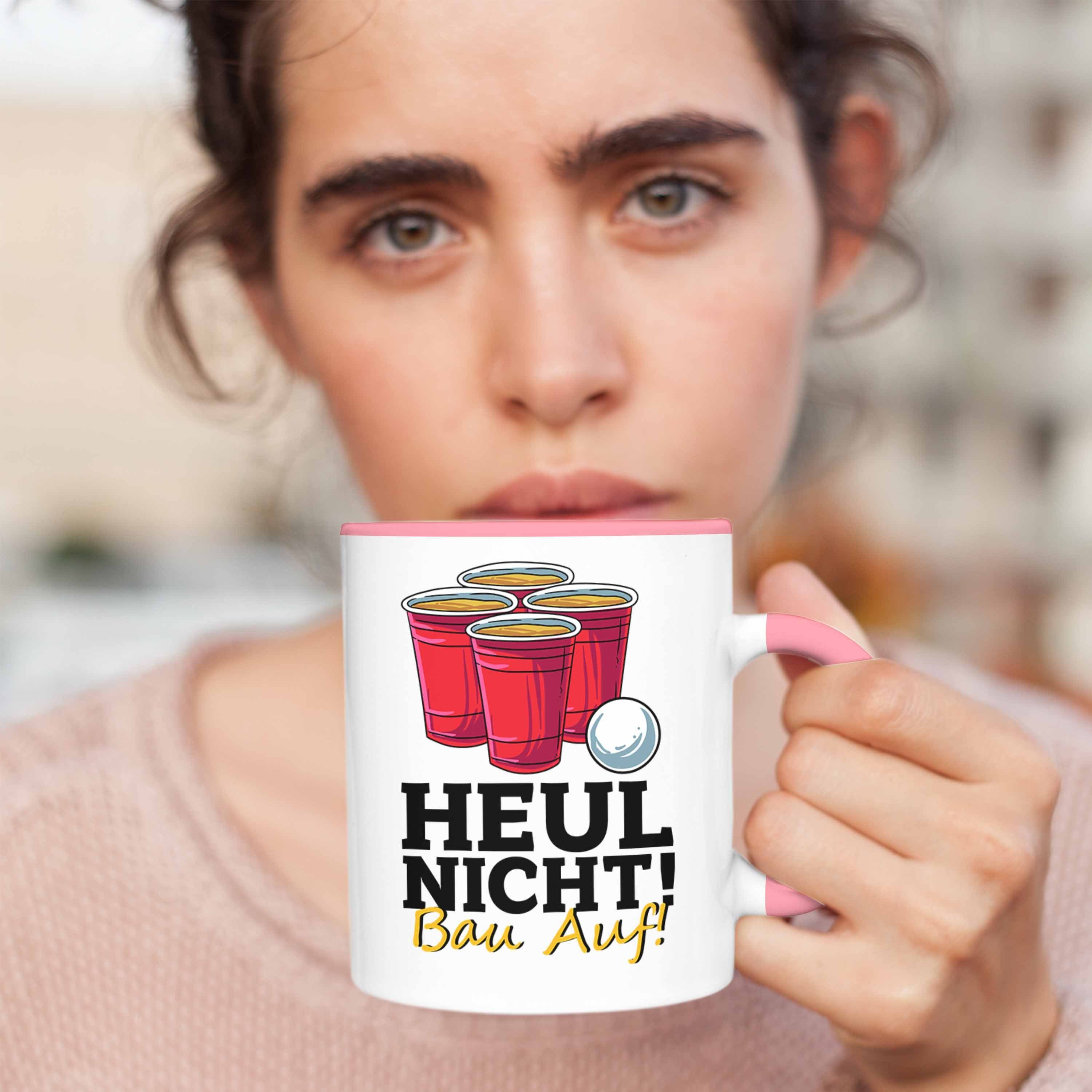 Pong für Tasse Tasse "Heul Beer Rosa Auf" Bierpong Bau Fans Lustige Nicht Trendation
