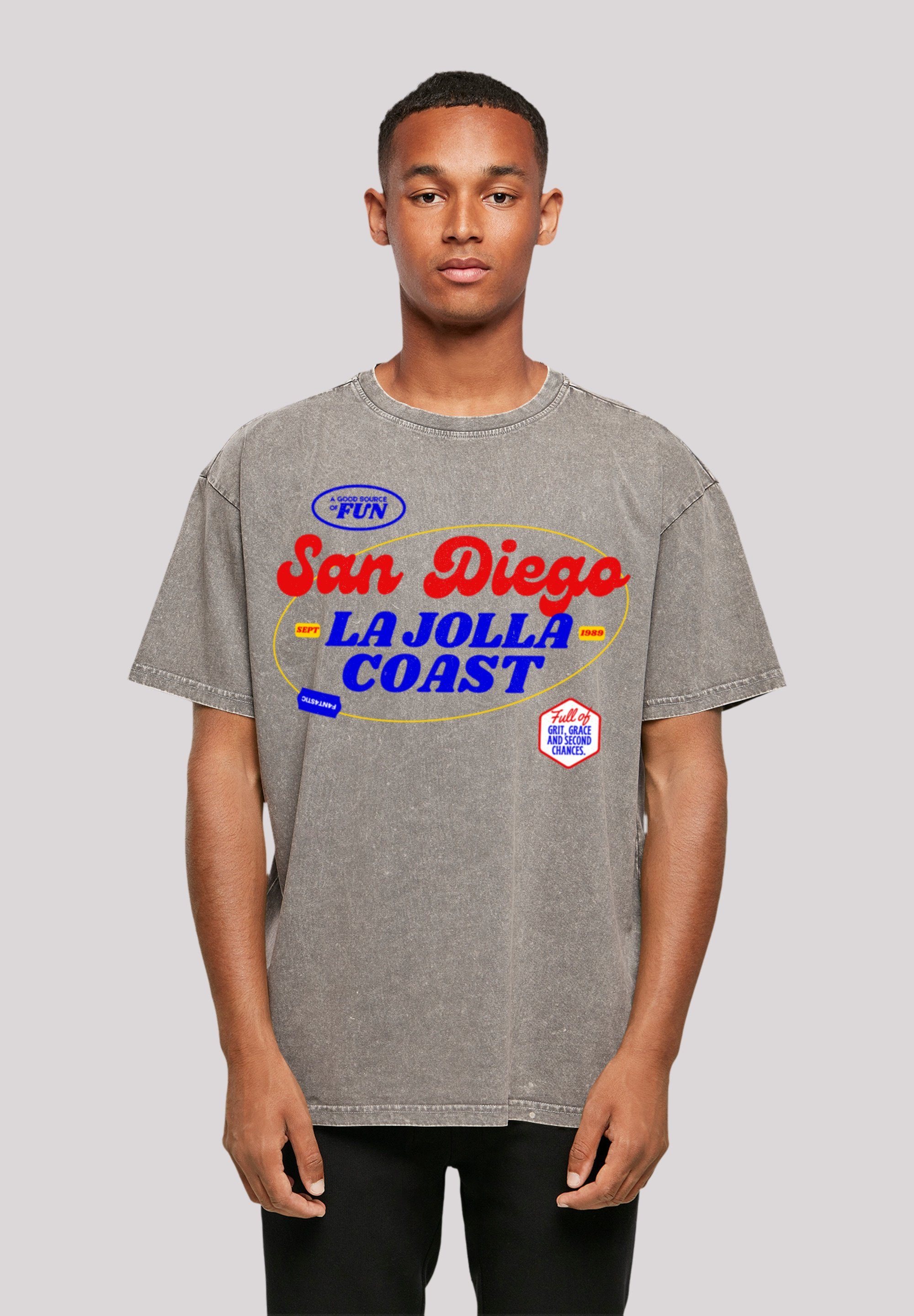 F4NT4STIC T-Shirt San Diego Print Asphalt