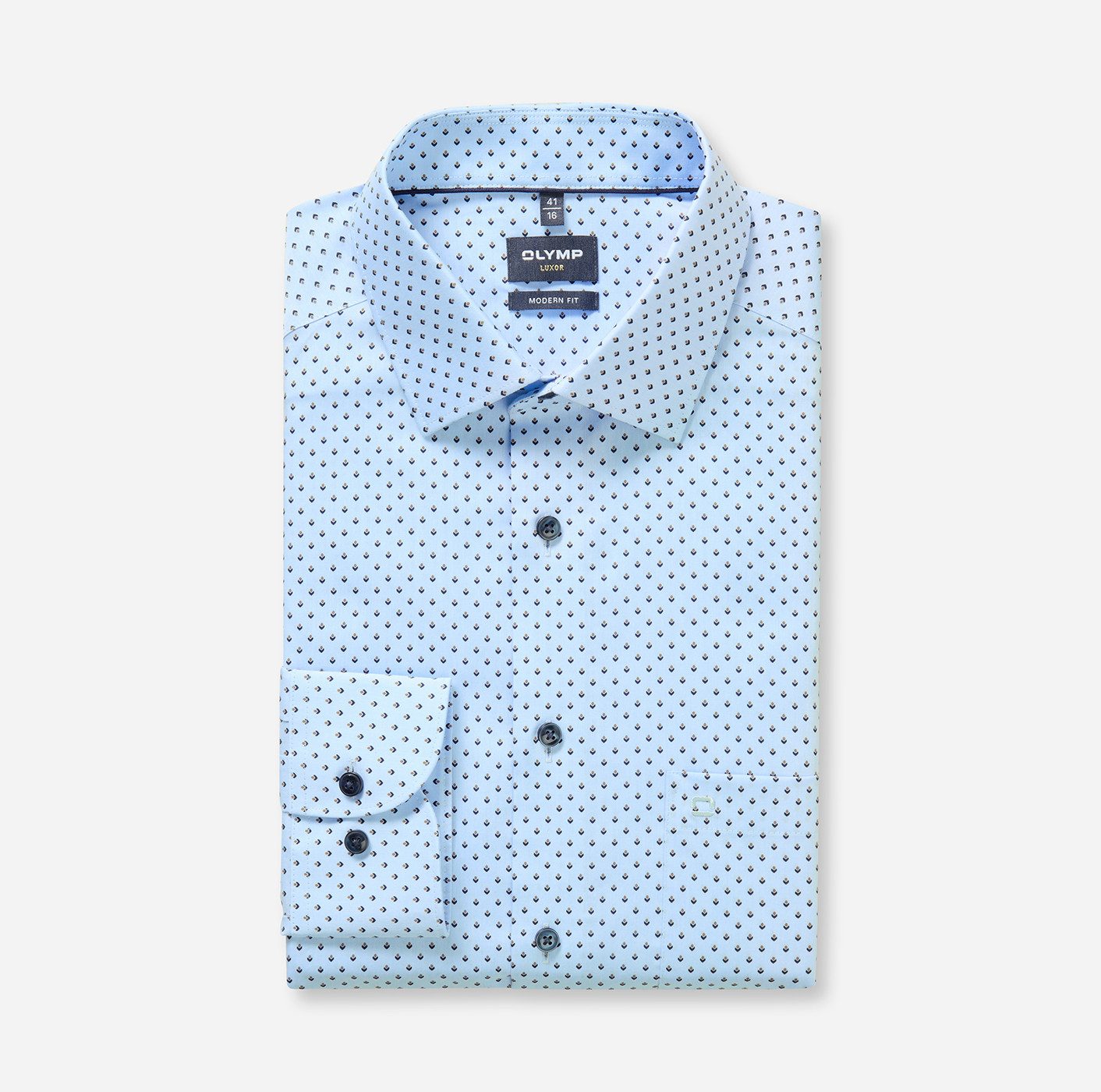 OLYMP Langarmhemd Luxor modern fit, New-Kentkagen, Businesshemd, extra langer Arm