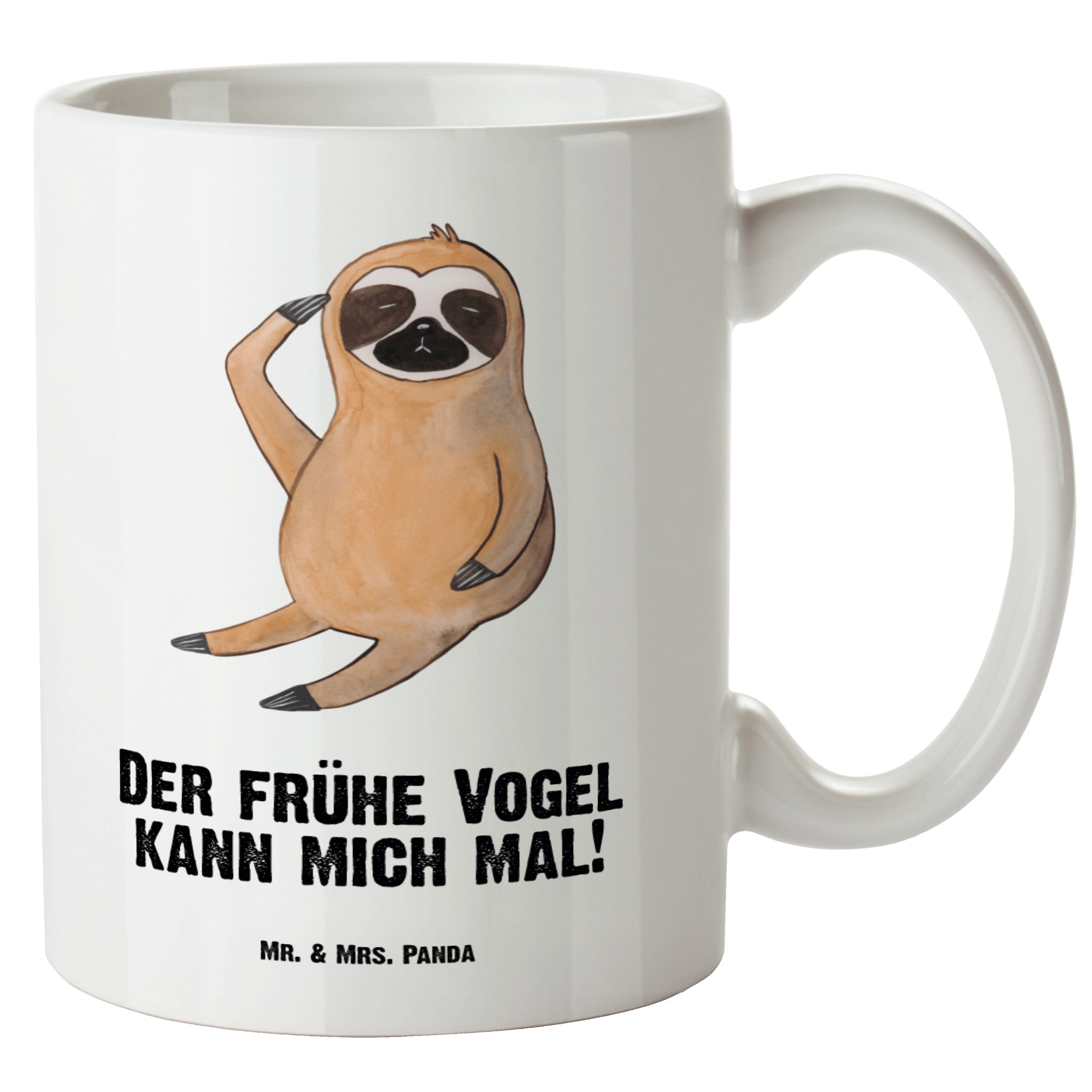 XL Tasse Mrs. spülmasch, zeigen Faultier - Keramik Weiß Faultier Tasse Vogel - Panda Mr. & Geschenk, Geschenk,