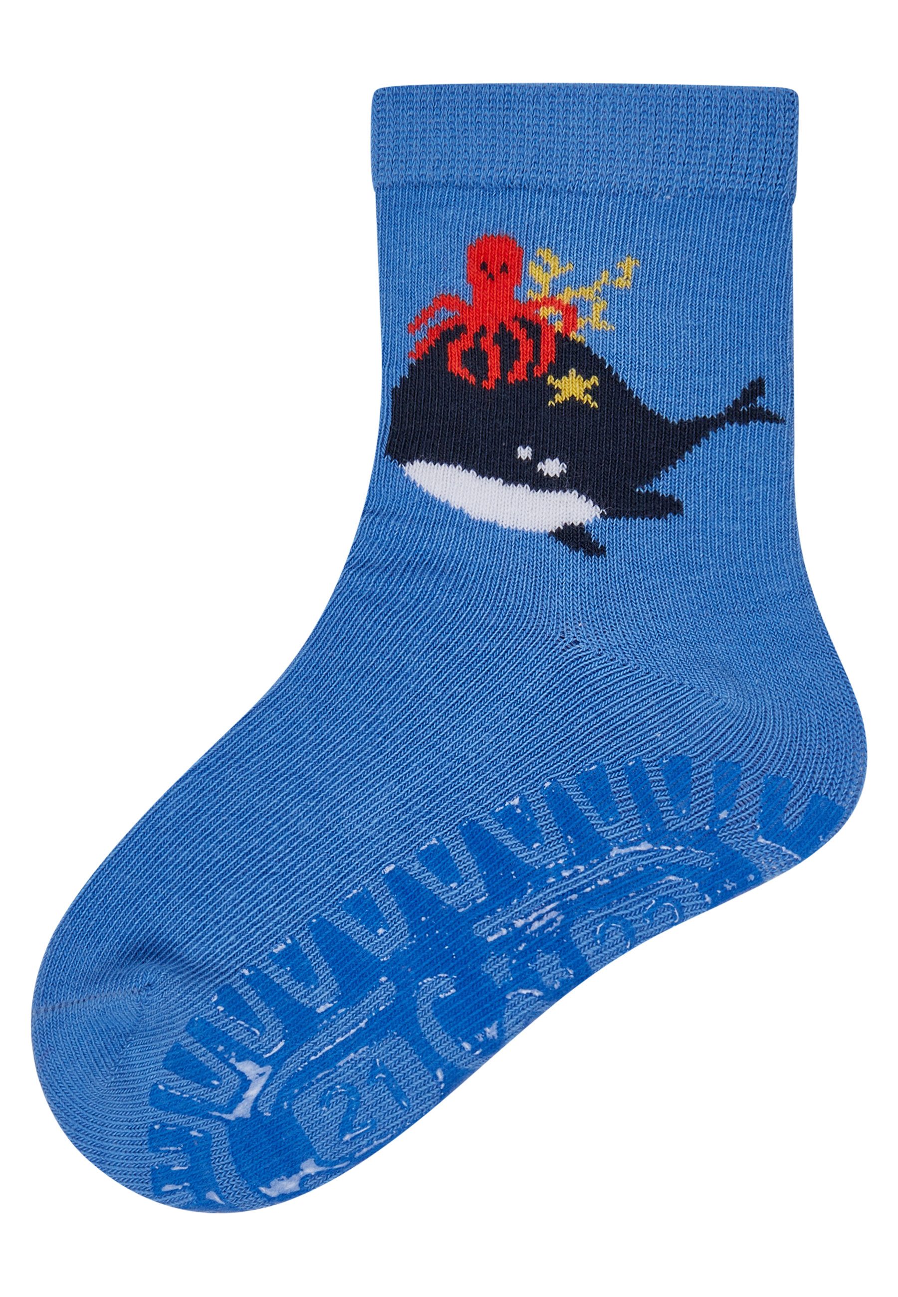 Sterntaler® ABS-Socken Fliesen Fitzer SUN Wal Fliesen Flitzer SUN Wal, rutschfest, weich & atmungsaktiv