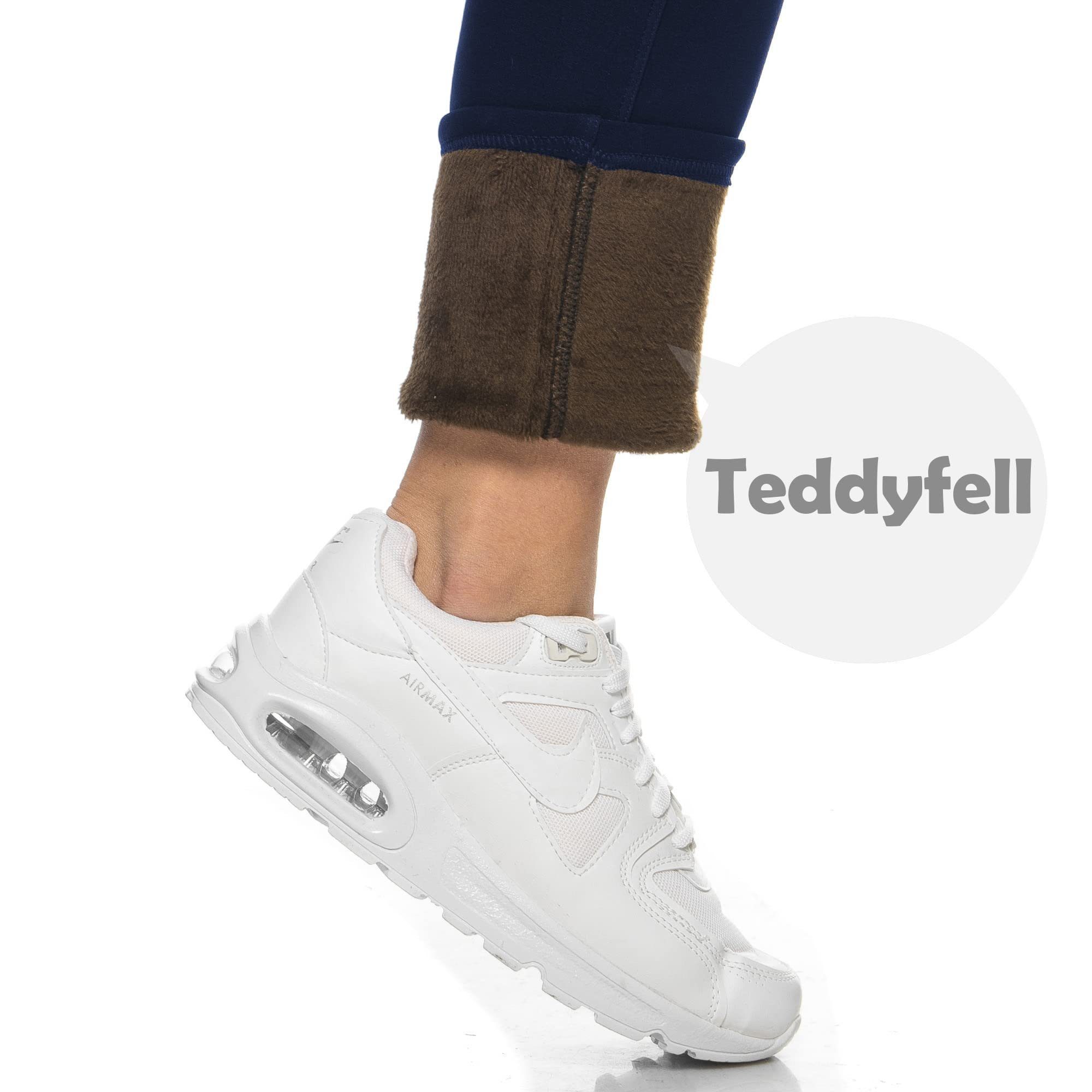 Kendindza Collection Thermoleggings Damen Winter gefüttert warm Innenfleece Winterhose elegant & stretch Gummibund Schlupfhoe Thermohose Thermo Funktion