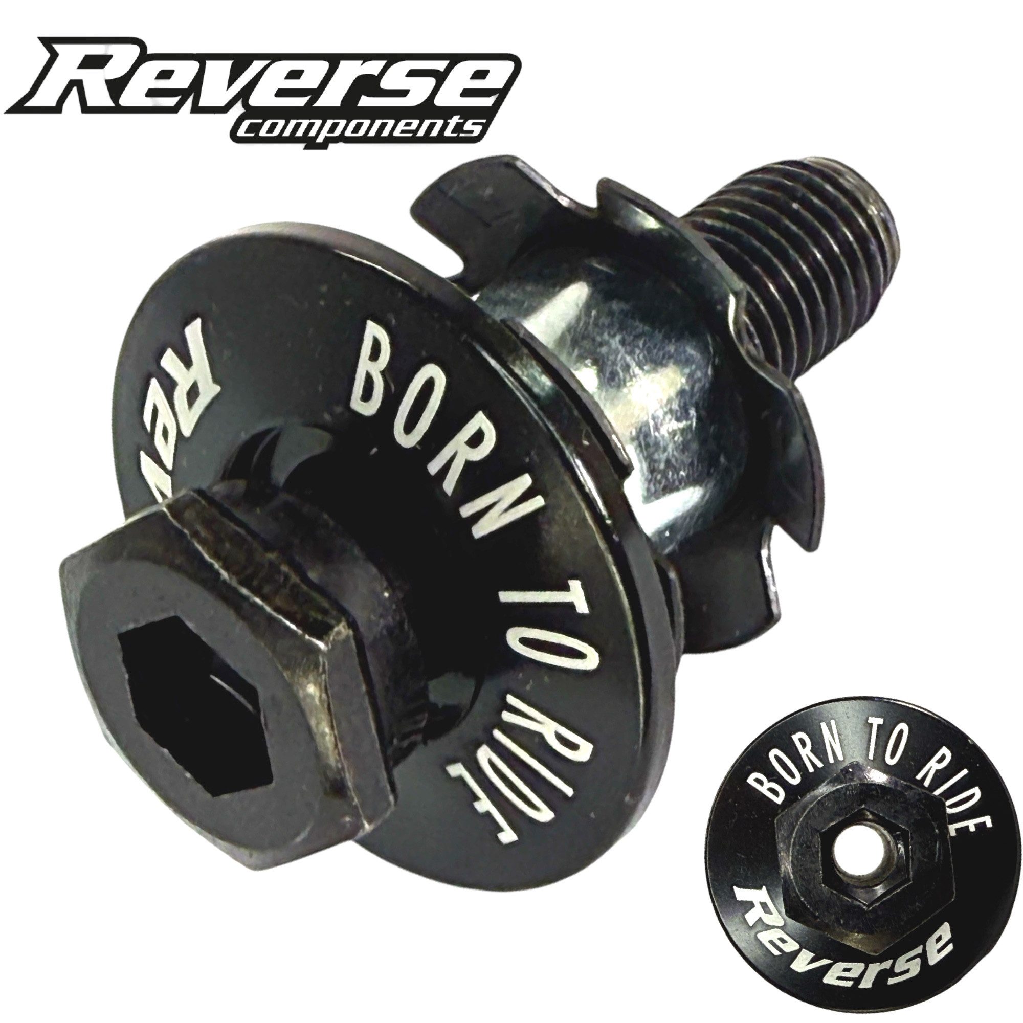 Reverse Fahrradlenker Reverse Alu Dirt Barspin Steuersatzkappe Freestyle Rotor M10 schwarz
