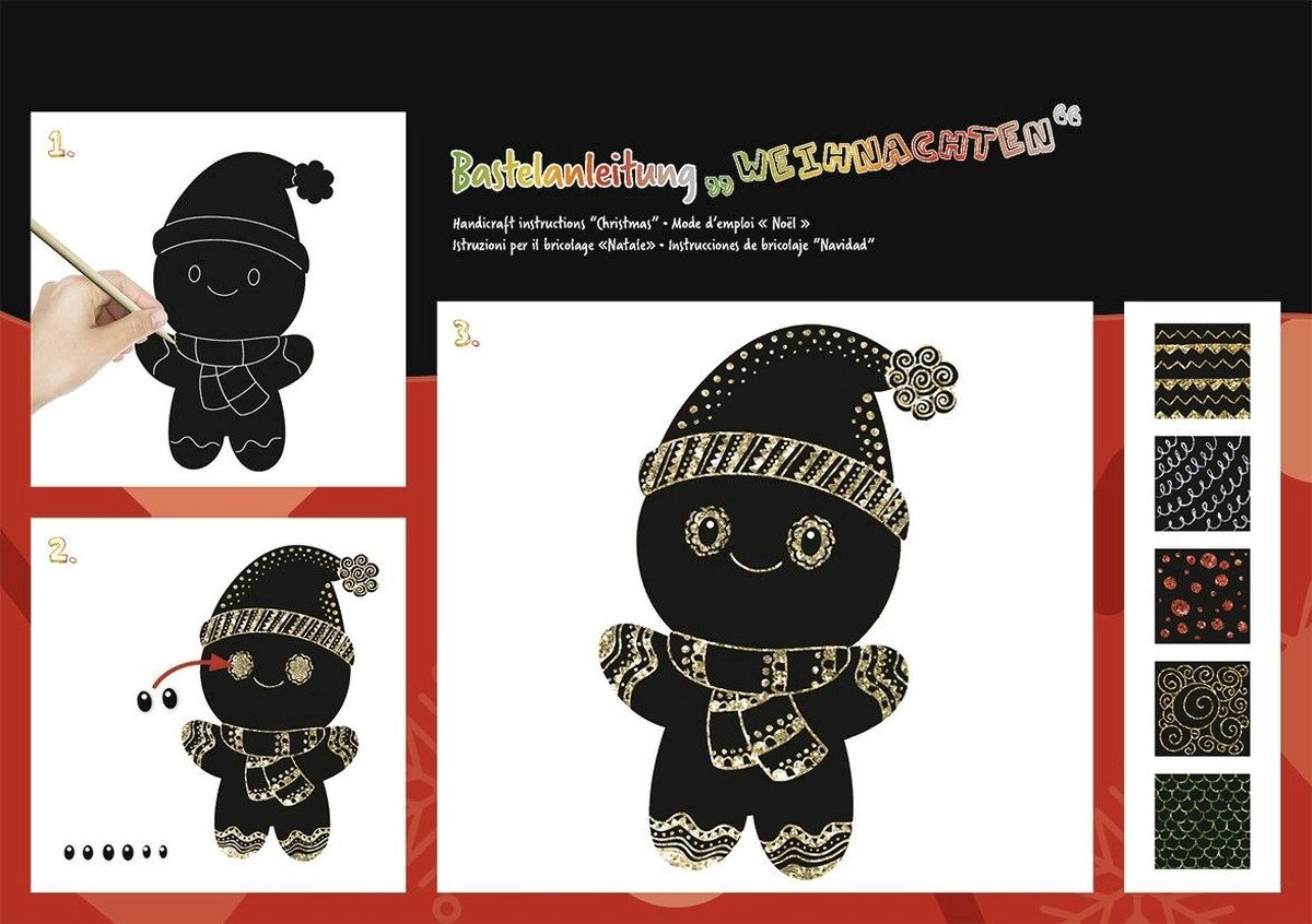 Ursus - Ludwig Bähr Bastelfilz Magische Kratzel-Motive Weihnachten