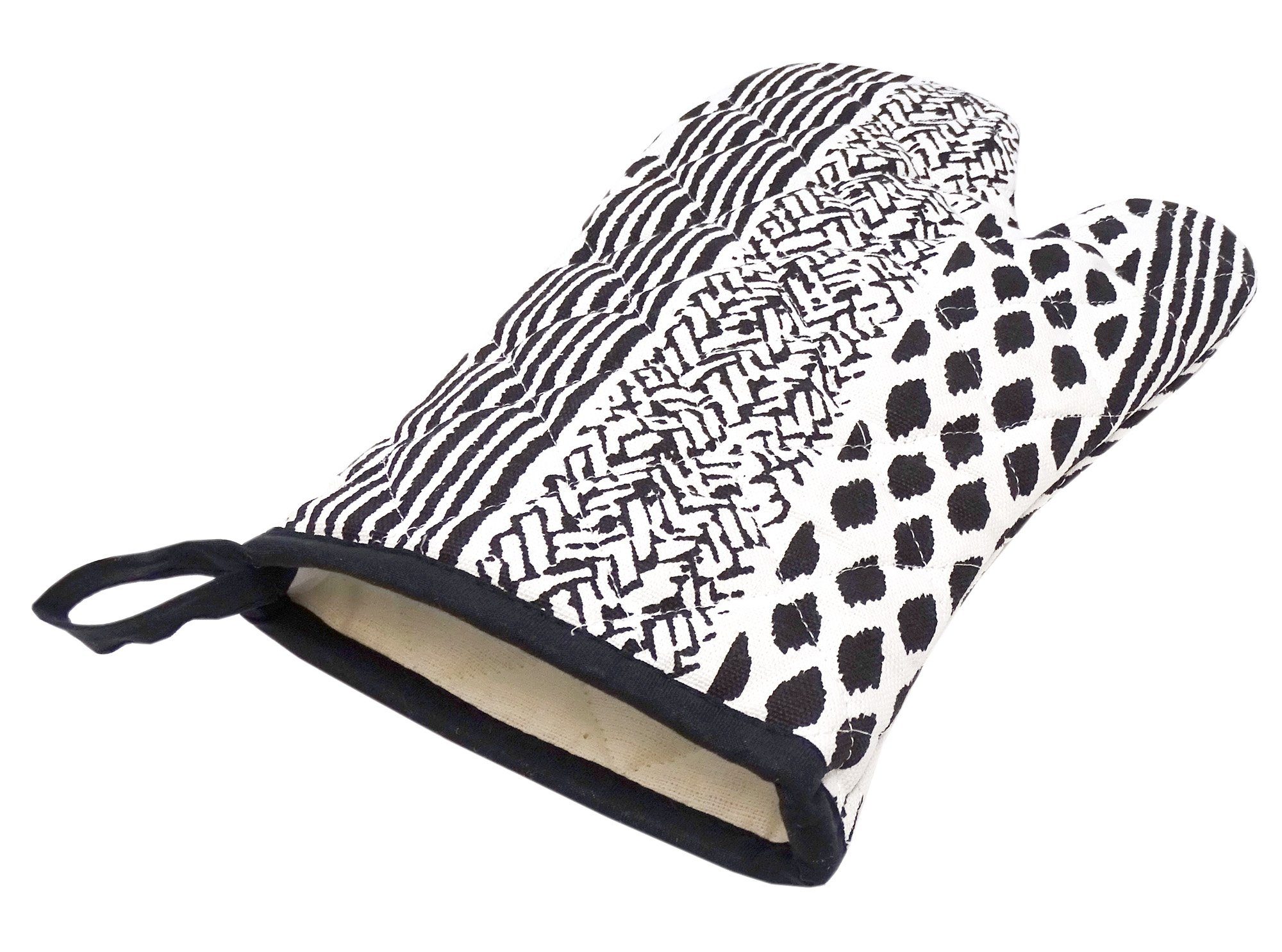 Lashuma Topfhandschuhe Geometric, (Set, 2-tlg), Backhandschuhe groß, Kochhandschuhe 30x20 cm
