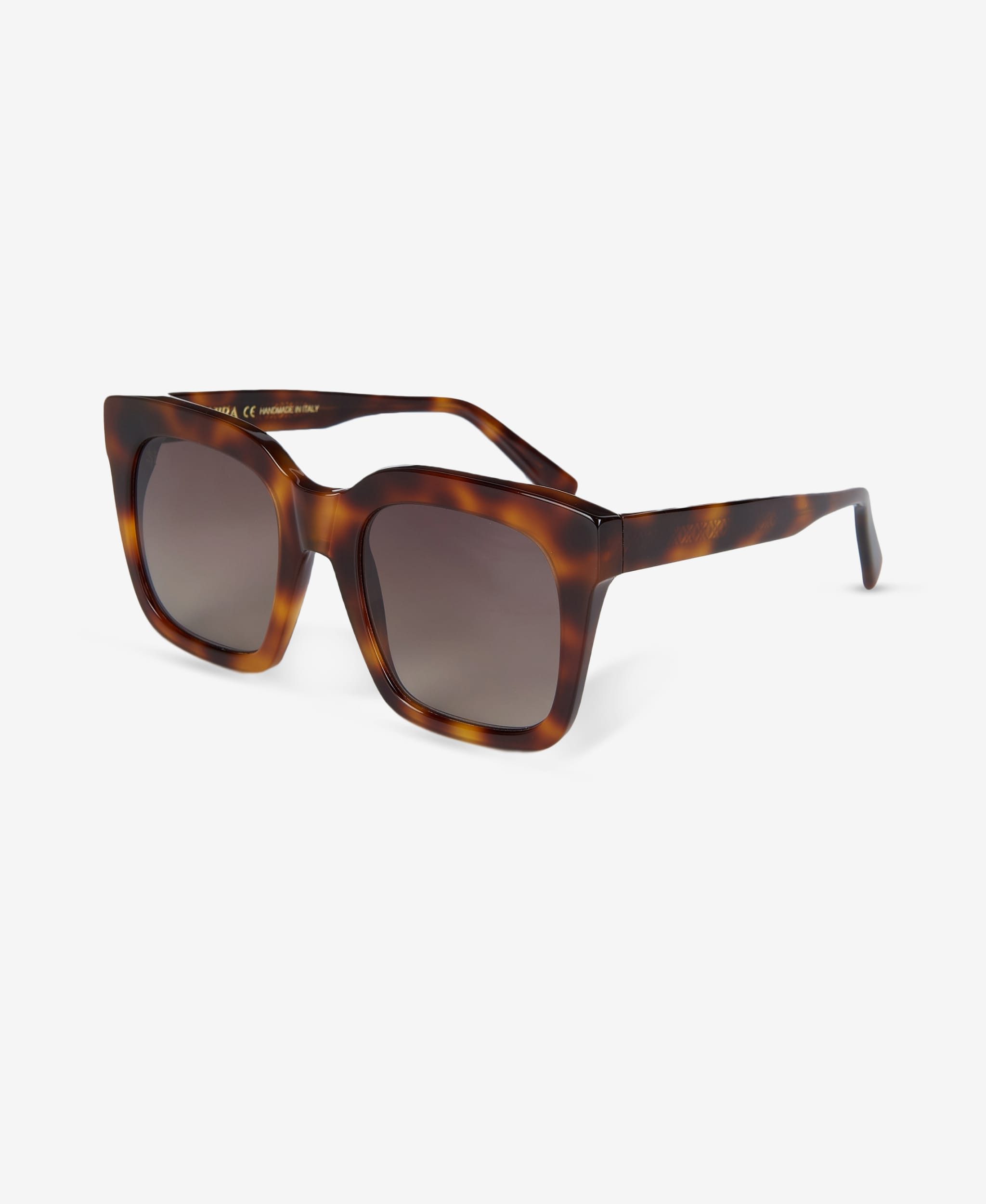 GLAMIRA Sonnenbrille Glänzende Übergroße Klassische Havana-Damensonnenbrille (1-St) mit polarisierten Linsen