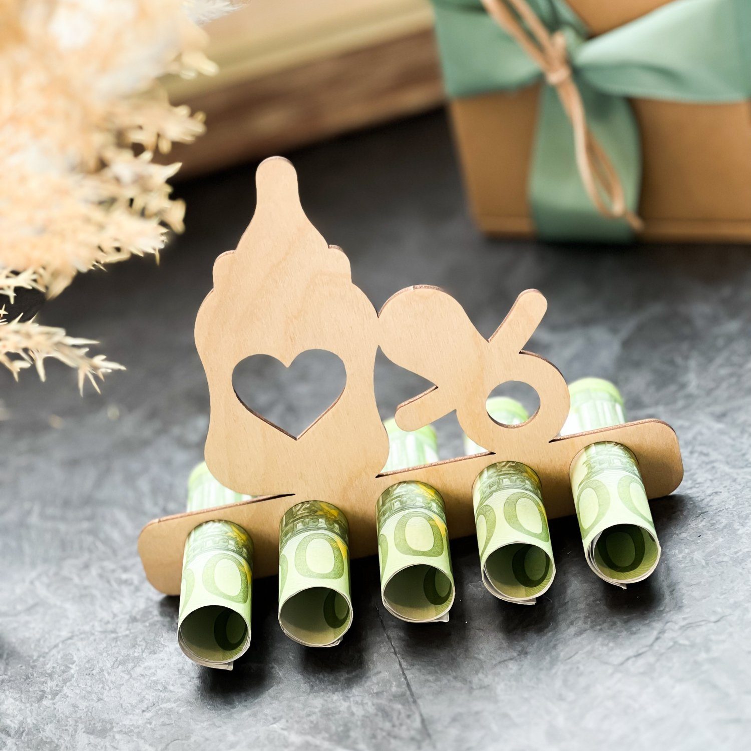 Spruchreif® Spardose Geldgeschenk Baby, Geschenke aus Holz, Geschenk zur Ge günstig online kaufen