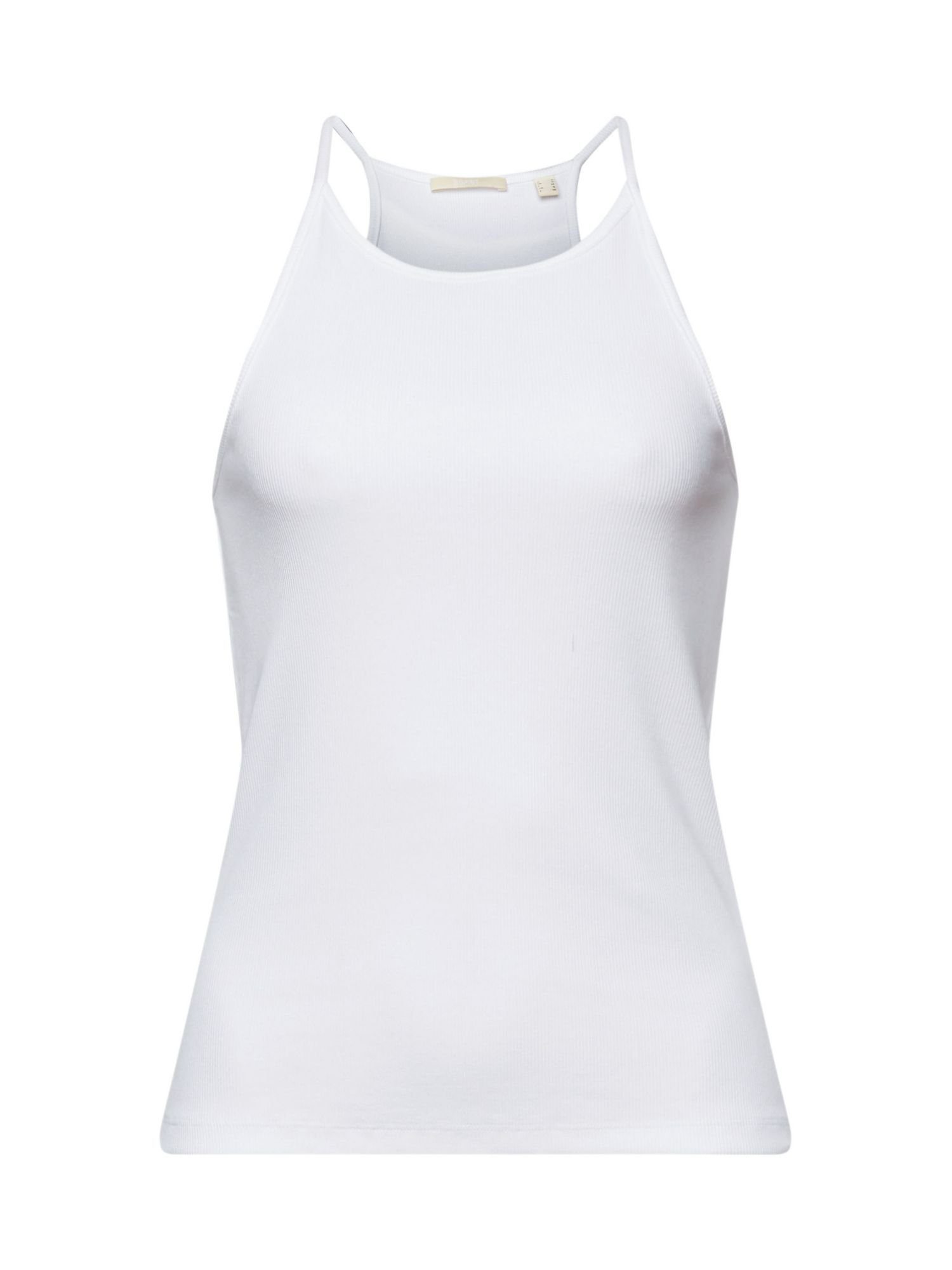 edc by Esprit T-Shirt Geripptes Tanktop (1-tlg) WHITE