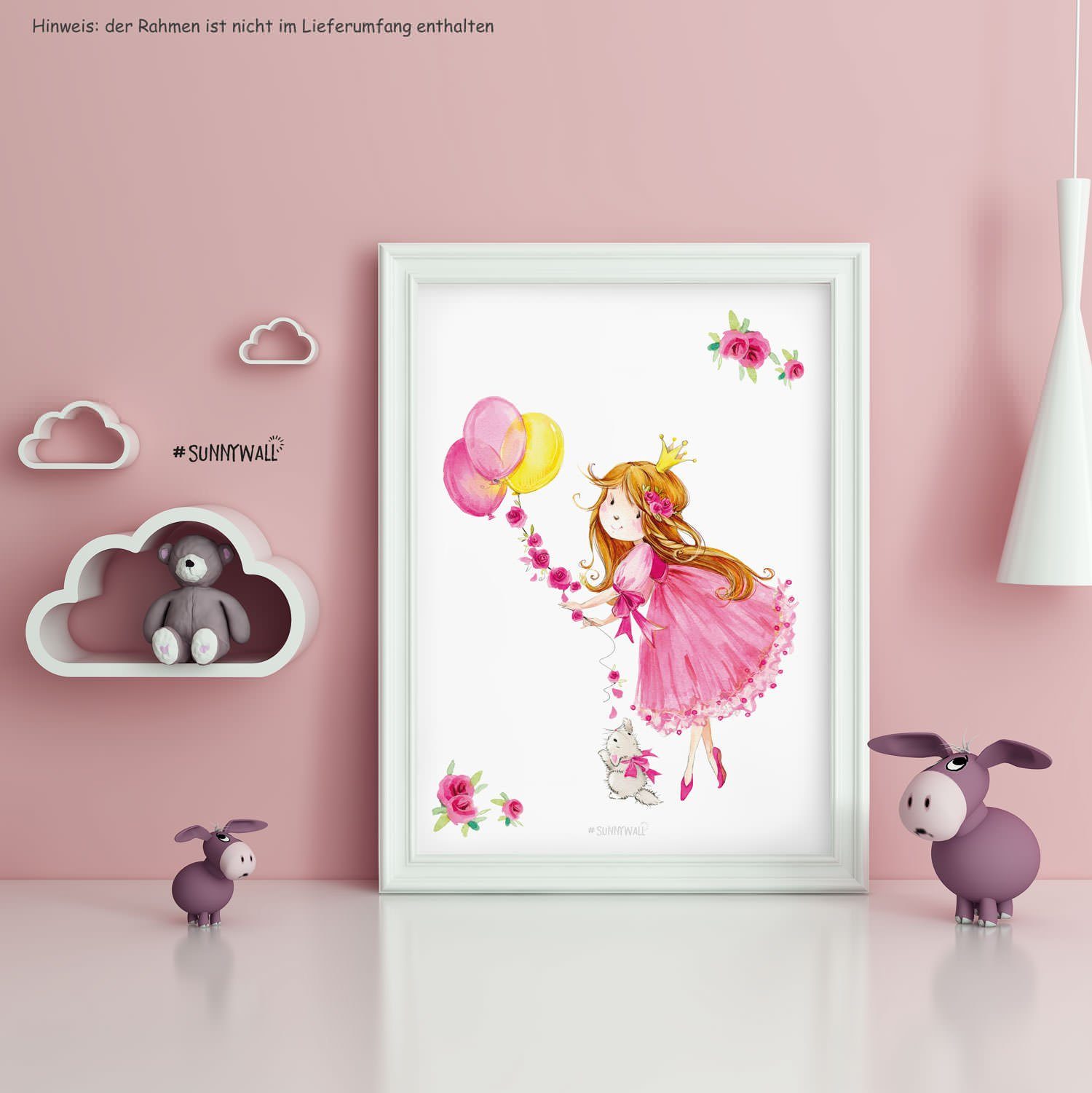 Sunnywall Poster Poster Kinderzimmer Prinzessin (3er Set), Prinzessin (Set, 3 St), ungerahmt