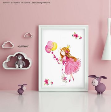 Sunnywall Poster Poster Kinderzimmer Prinzessin (3er Set), Prinzessin (Set, 3 St), Poster