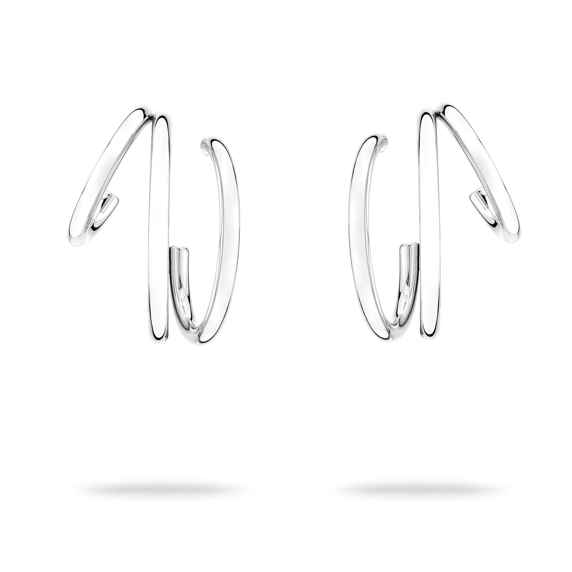 Echtzeit Paar Creolen Schmuck Geschenk Edelstahl Ohrringe Modern Lines günstig online kaufen