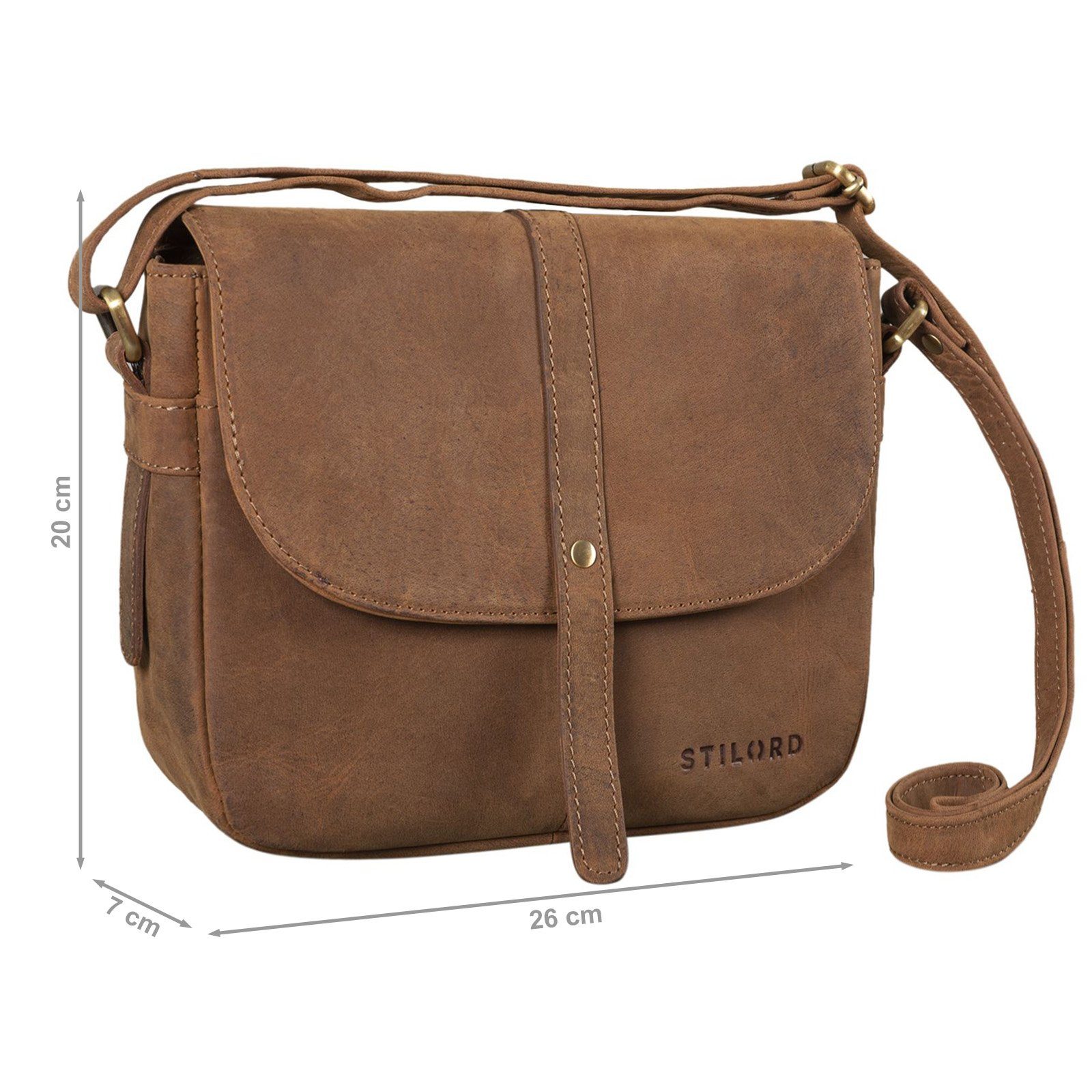 STILORD Handtasche "Kira" Umhängetasche Frauen Leder Vintage Handtasche Abendtasche