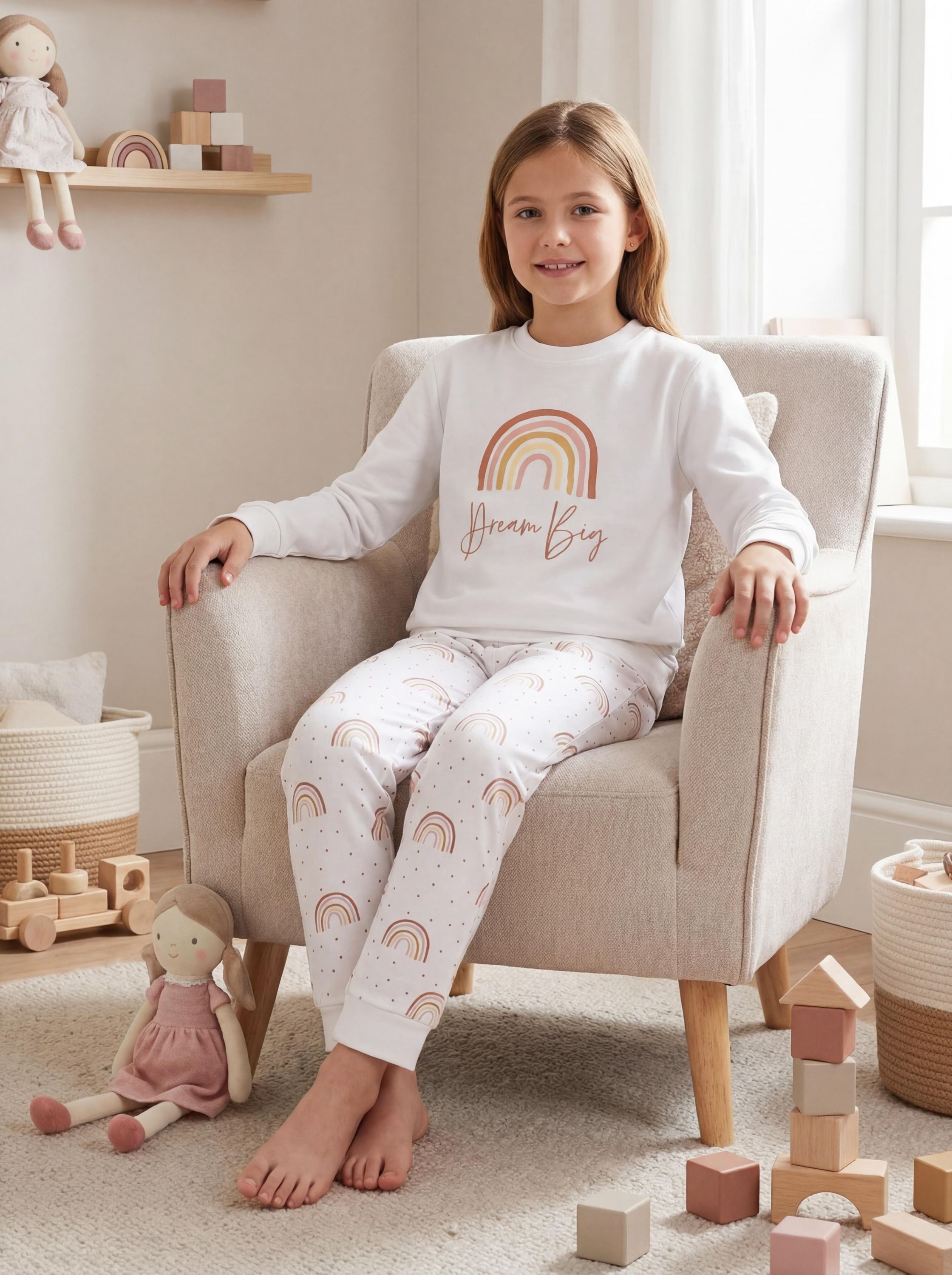 TupTam Schlafanzug Kinder Mädchen Schlafanzug Set Langarm Pyjama Nachtwäsche 2-teilig