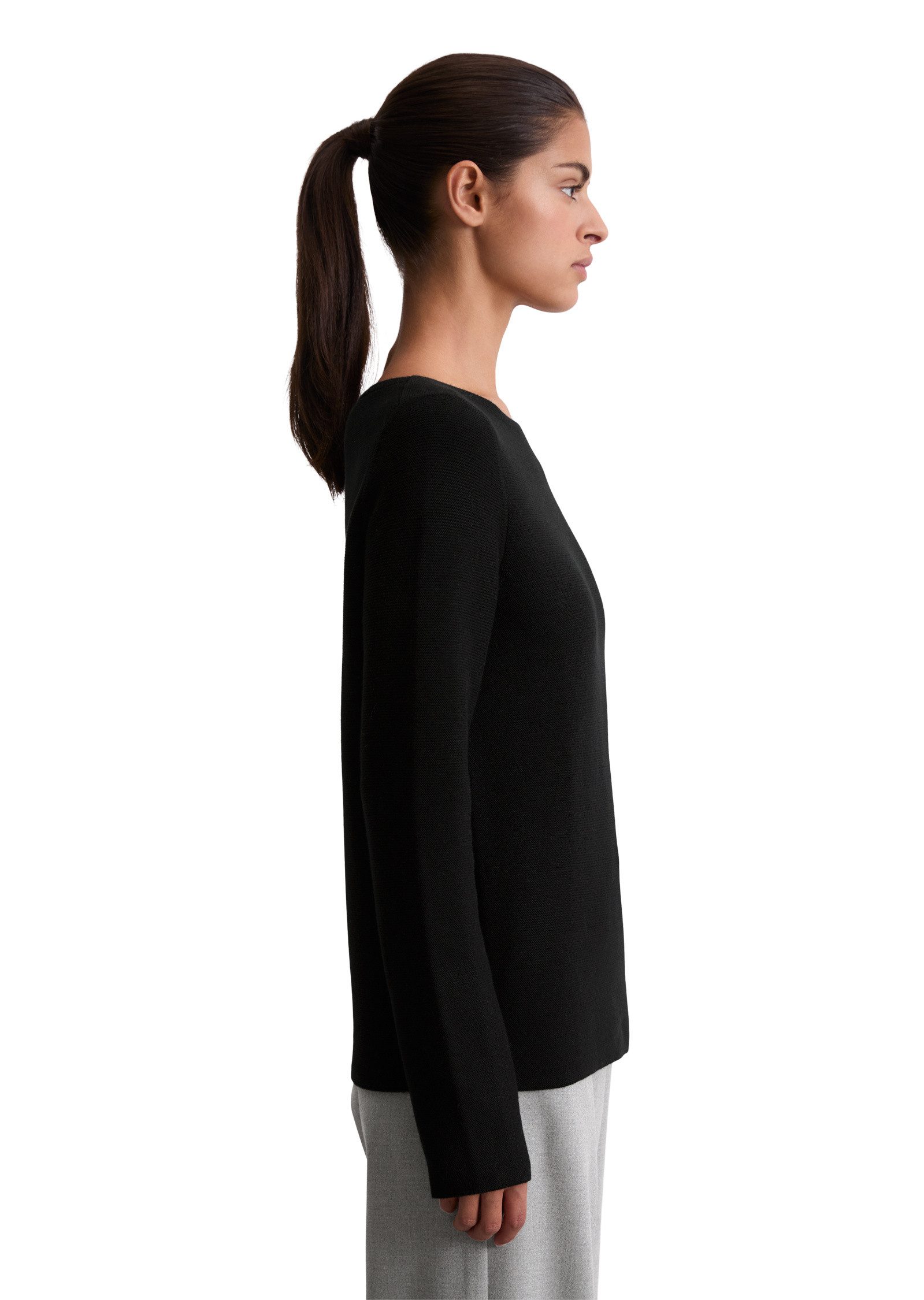 Marc O'Polo Rundhalspullover aus Bio-Baumwolle günstig online kaufen