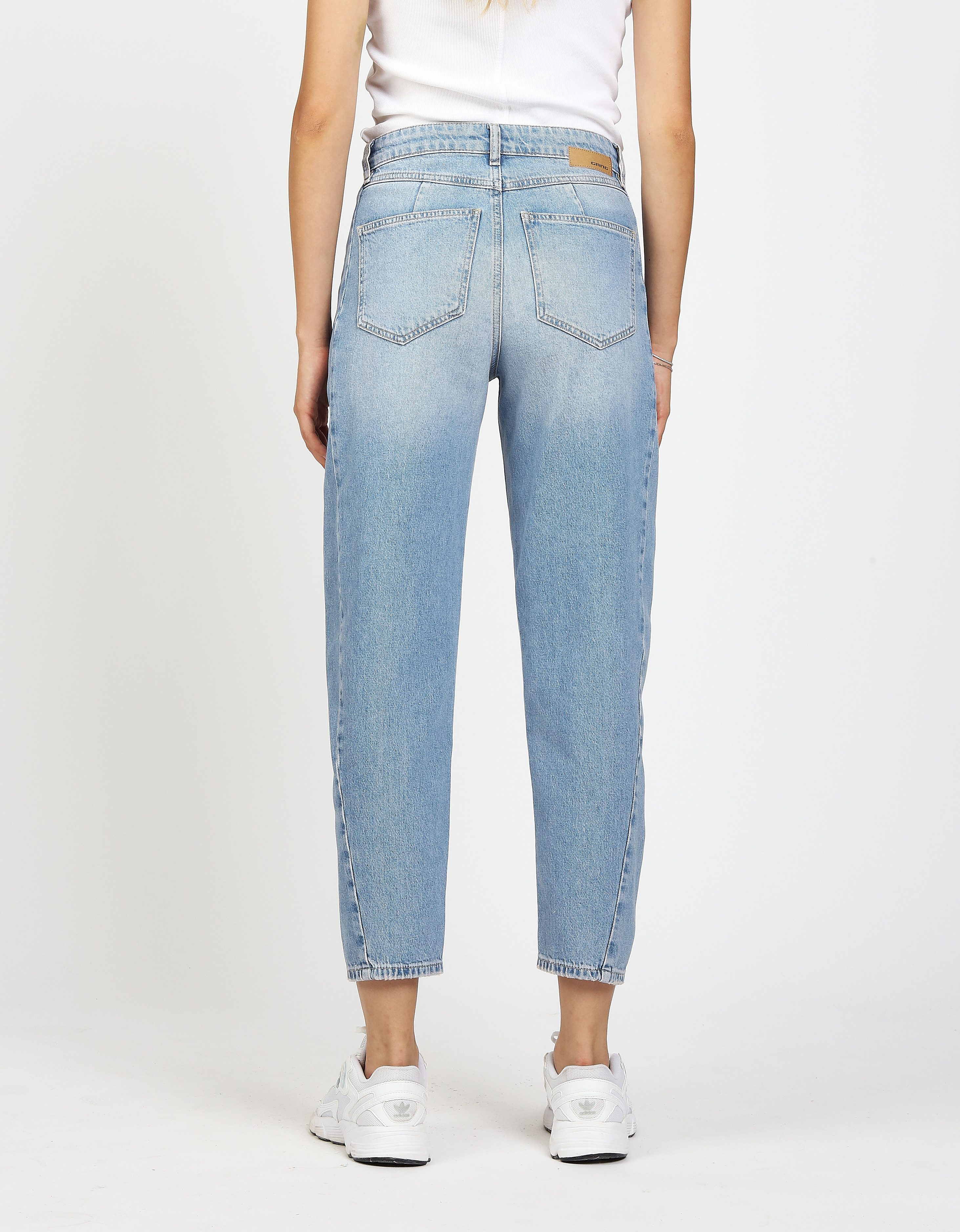 GANG 5-Pocket-Jeans 94BLAKE mit eingesetztem Seitenstreifen, cropped