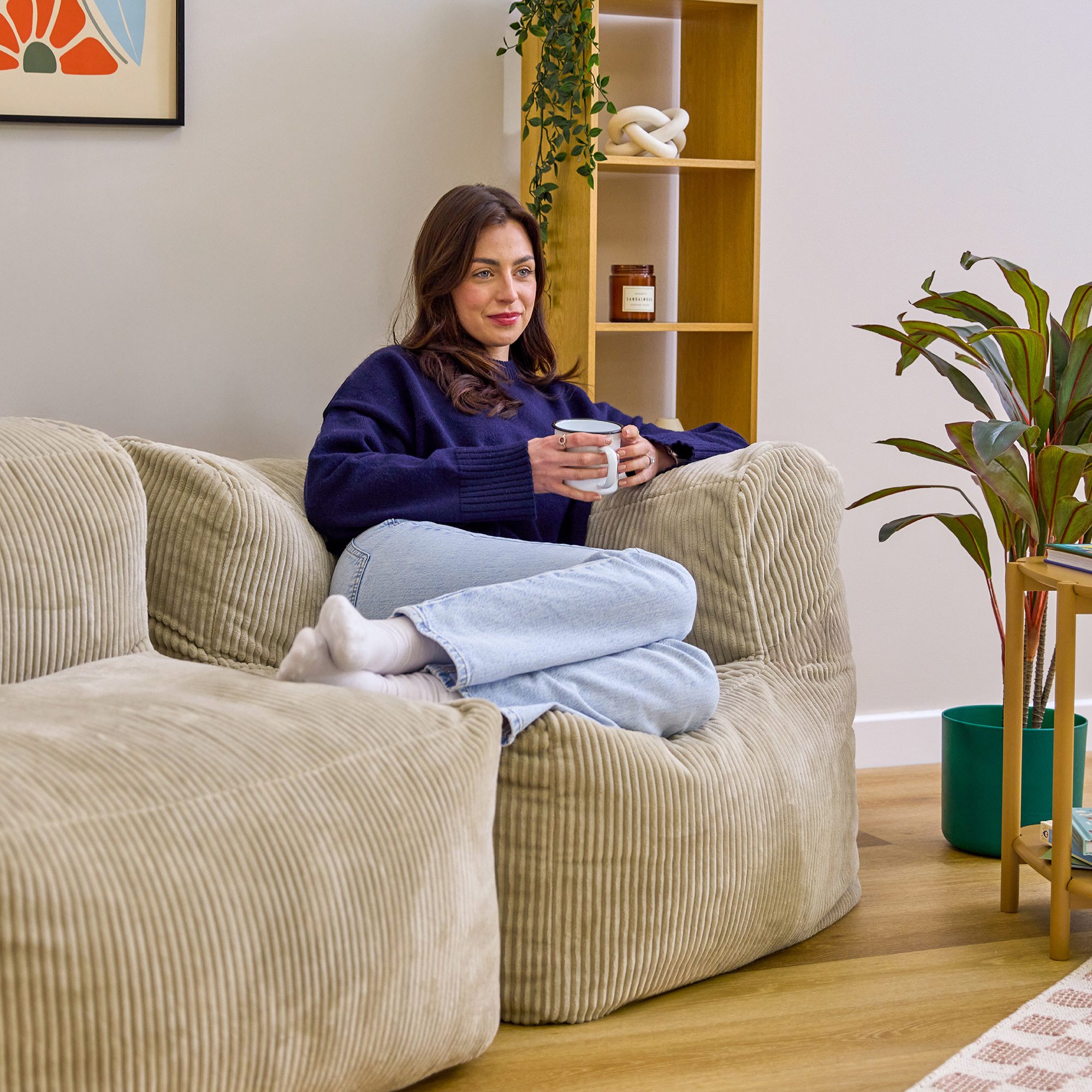 icon Sofa Modulares Ecksessel aus Cord günstig online kaufen