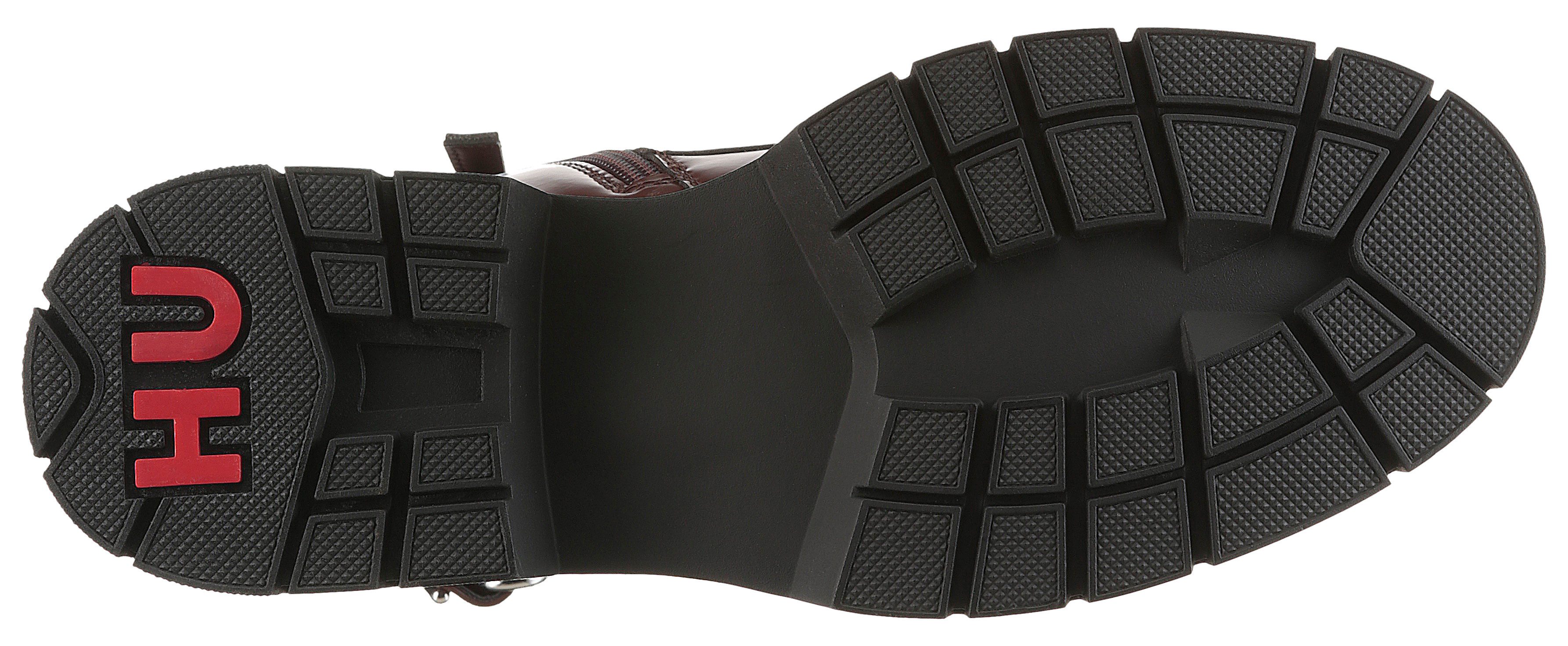 HUGO Kris_LUBoot Schnürboots Schnürstiefelette, Plateauboots, Profilsohle, mit Anziehlasche – Bild 4 von 5