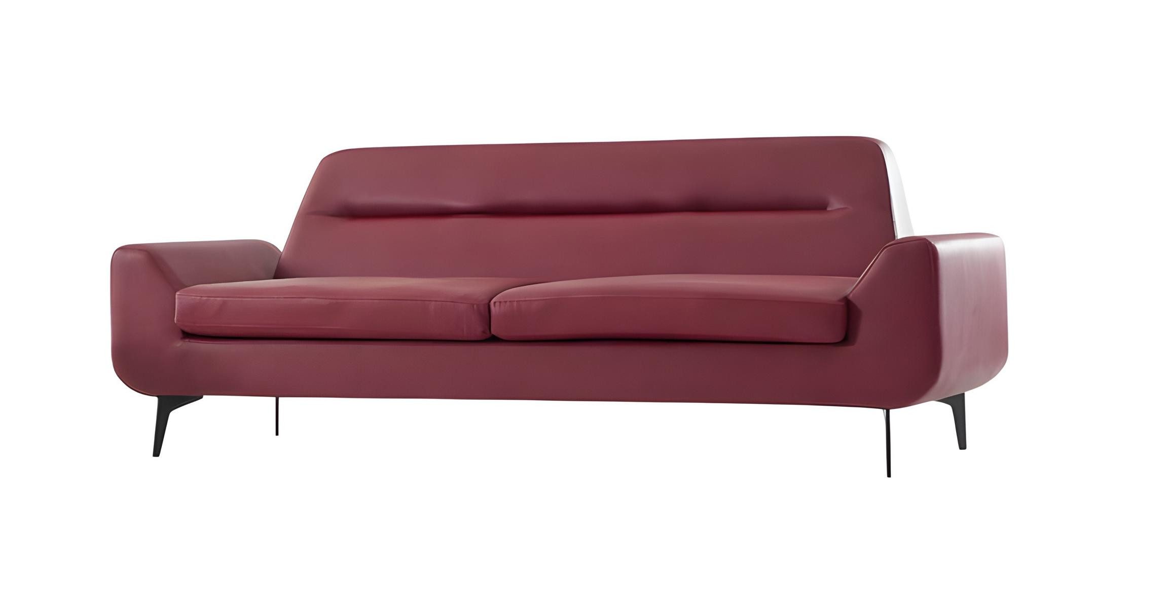 JVmoebel Polstergarnitur Rote Ledercouch Garnitur von JVMoebel mit modernem Design, (Set, 2-tlg), Made in Europa