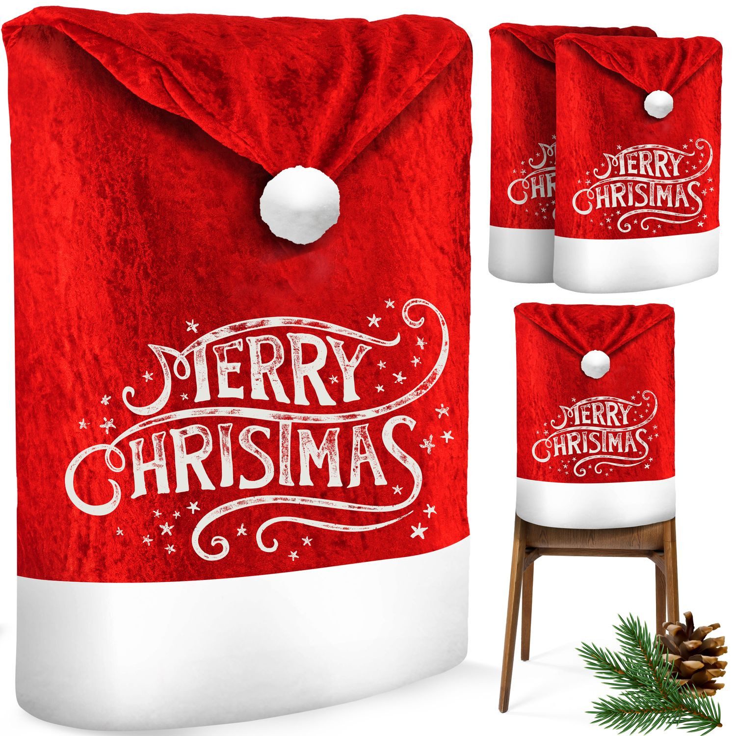KESSER Weihnachtsfigur, Premium Weihnachtsstuhlüberzug Set Stuhlhussen günstig online kaufen