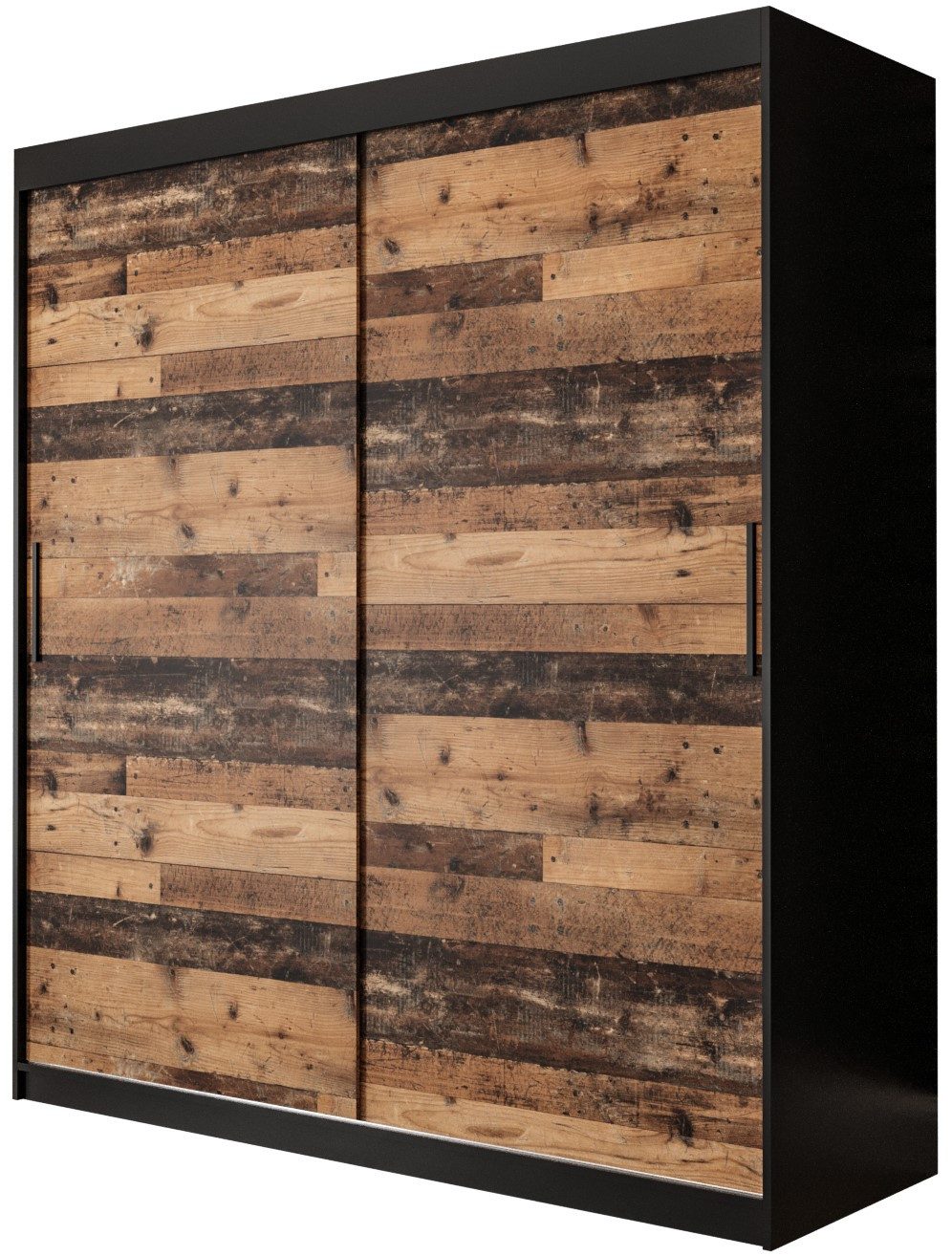 ABIKS MÖBEL Schwebetürenschrank OLD STYLE T Schlafzimmerschrank - Schiebetüren, Kleiderstange, Regalen